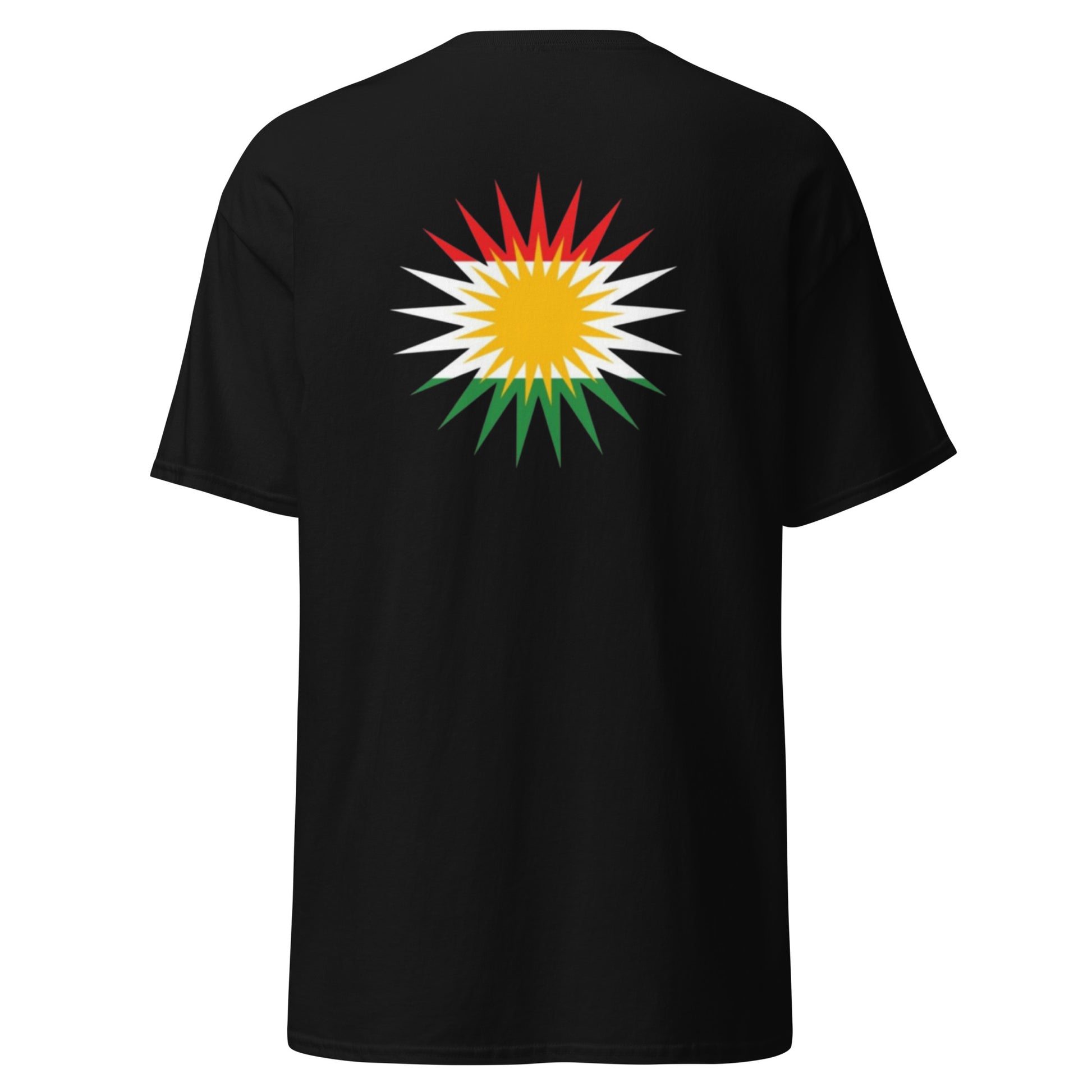 Kurdistan Roj T-Shirt | Back Side Printing | Kurdish Unisex Tee - Kurdish Identity T-Shirt | MarsoniPrint