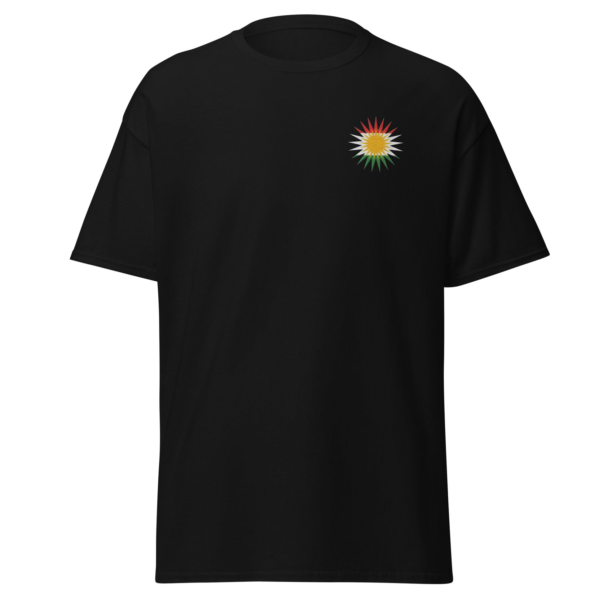 Kurdistan Flag Embroidered T-Shirt | Classic Unisex Tee - Kurdish Identity T-Shirt | MarsoniPrint