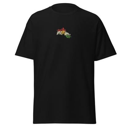 Kurdistan Flag Embroidered T-Shirt | Kurdish Unisex Tee - Kurdish Identity T-Shirt | MarsoniPrint