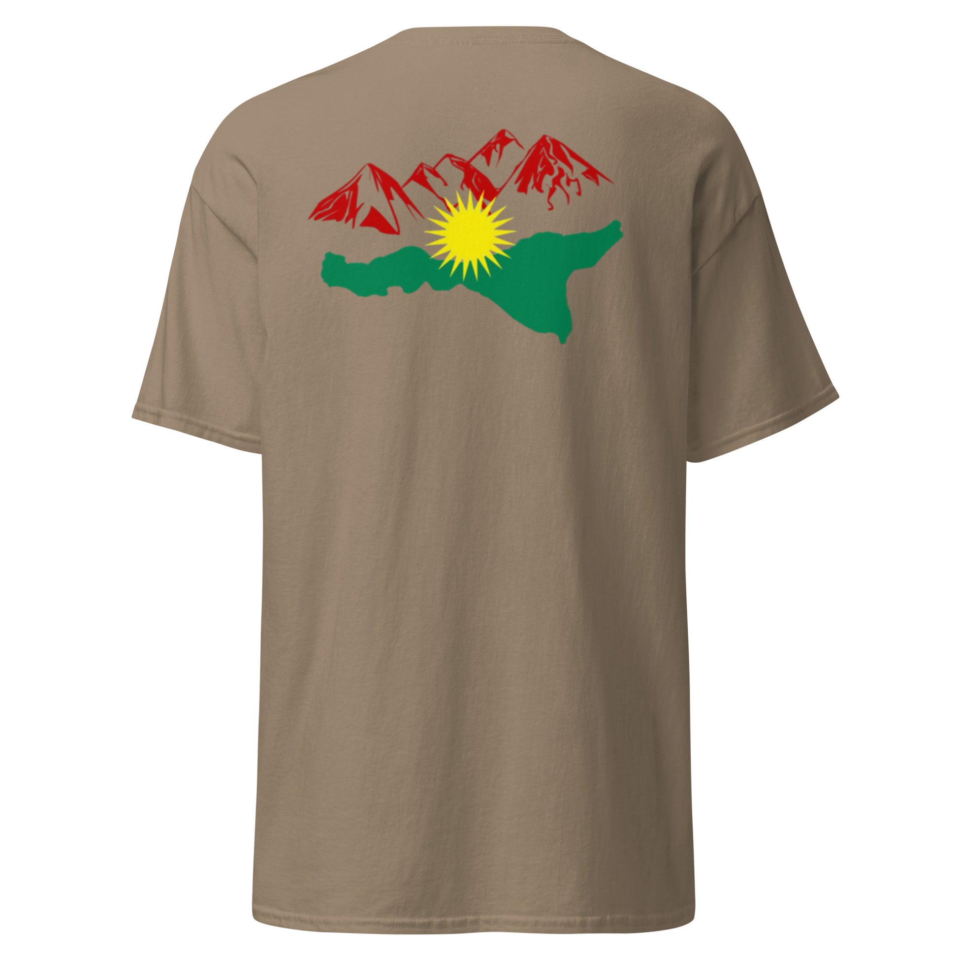 Kurdistan Mountains T-Shirt | Back Side Printing | Kurdish Tee - Kurdish Identity T-Shirt | MarsoniPrint