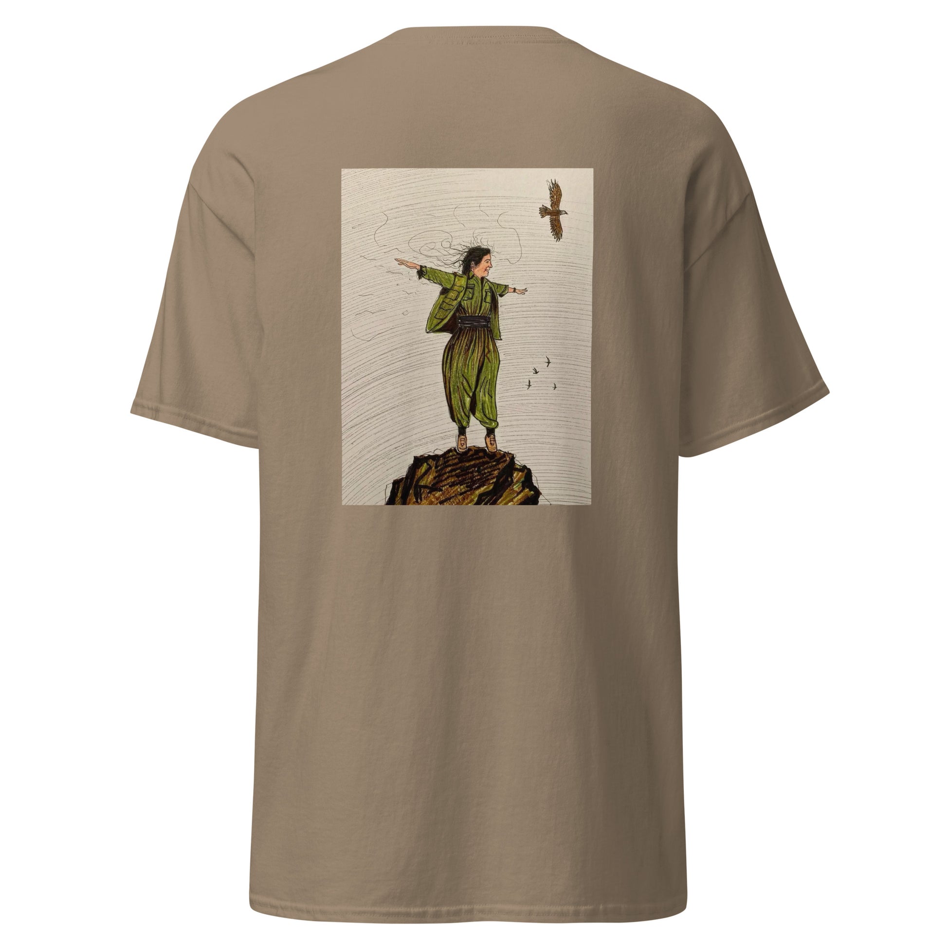 Kurdistan Gerilla T-Shirt | Back Side Printing | Kurdish Unisex Tee - Kurdish Identity T-Shirt | MarsoniPrint