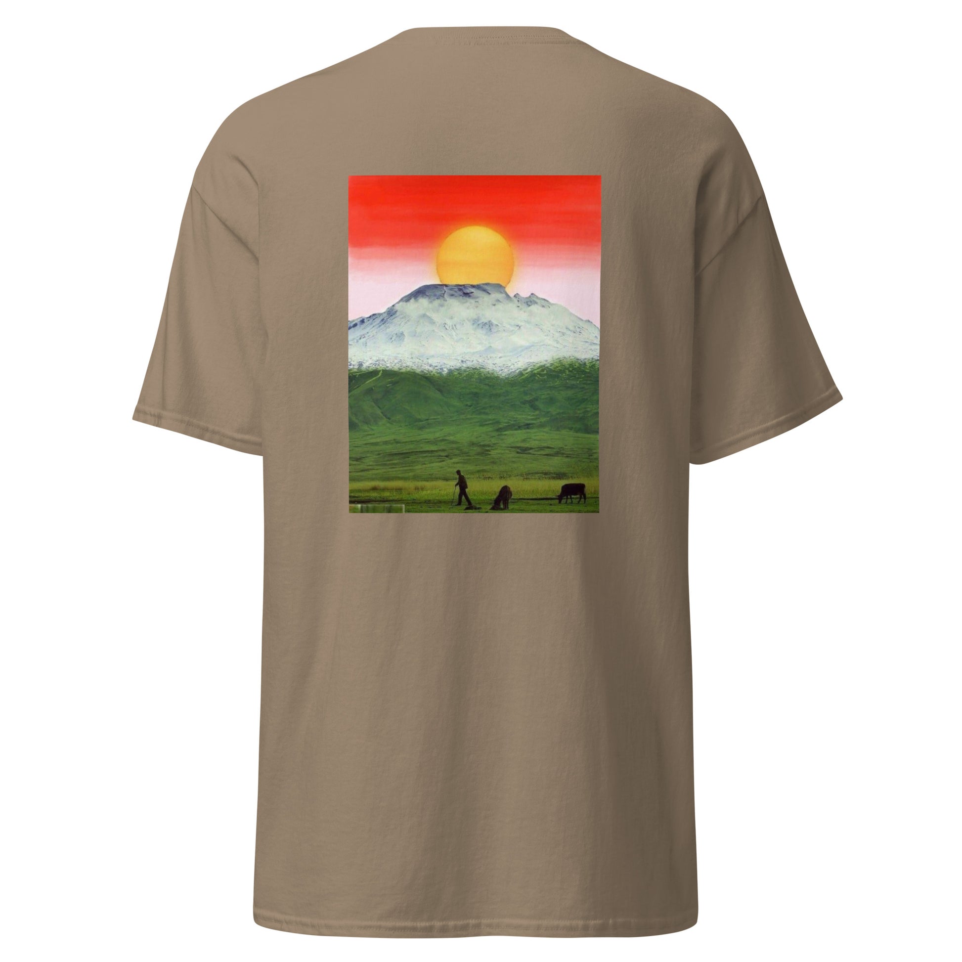 Kurdistan Mountains & Roj T-Shirt | Back Side Printing | Kurdish Tee - Kurdish Identity T-Shirt | MarsoniPrint