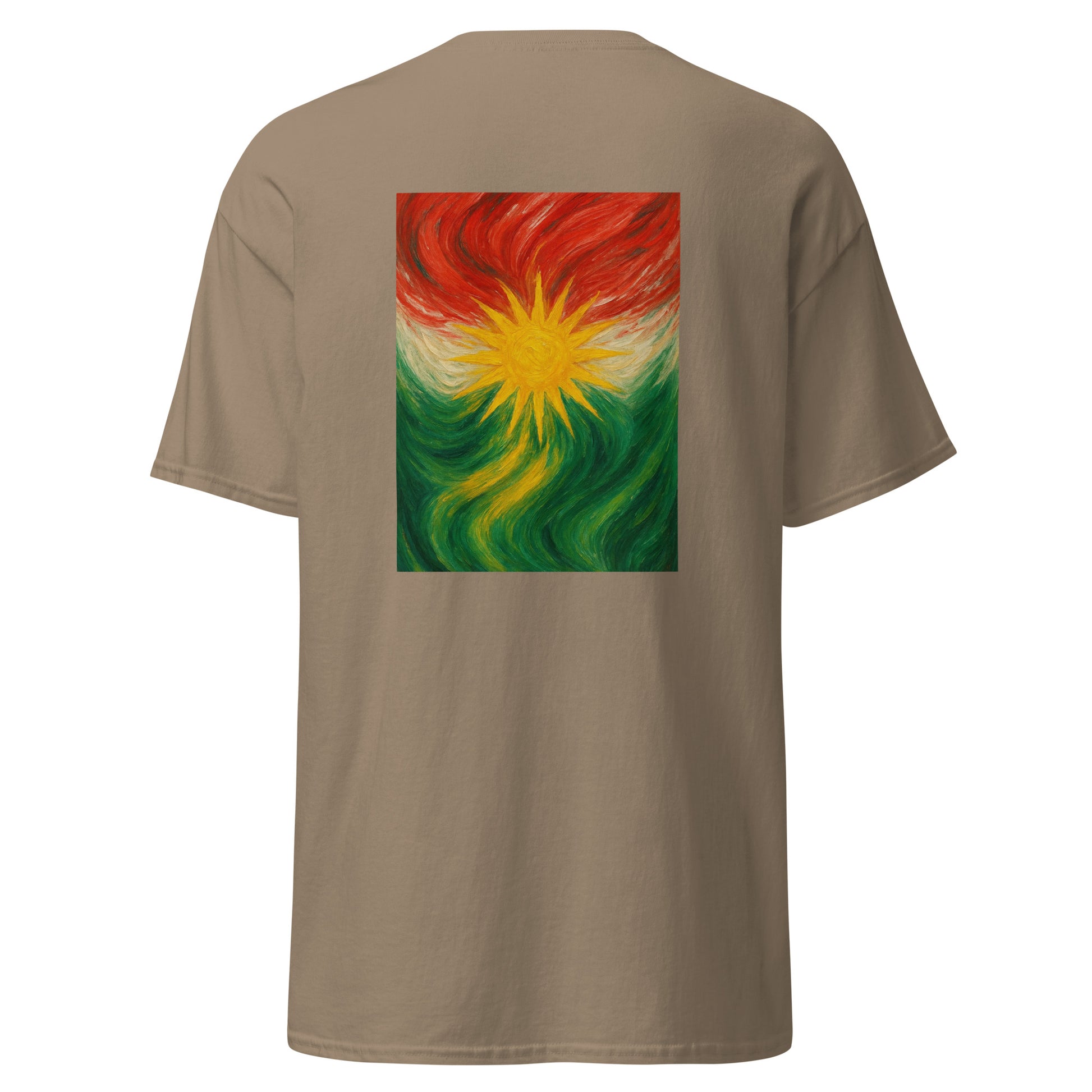 Kurdistan Flag T-Shirt | Special Design Back Side | Kurdish Tee - Kurdish Identity T-Shirt | MarsoniPrint