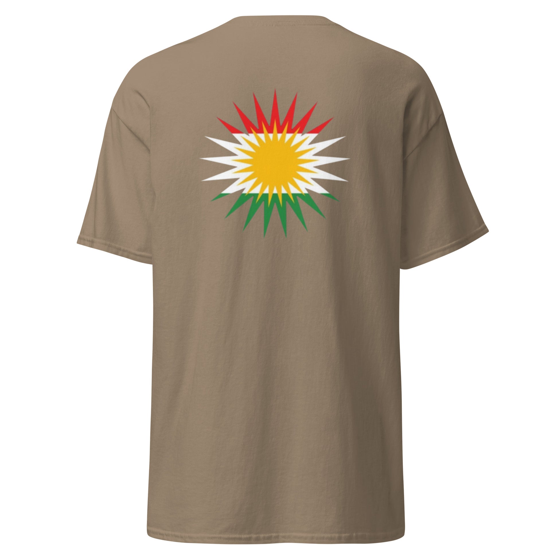 Kurdistan Roj T-Shirt | Back Side Printing | Kurdish Unisex Tee - Kurdish Identity T-Shirt | MarsoniPrint