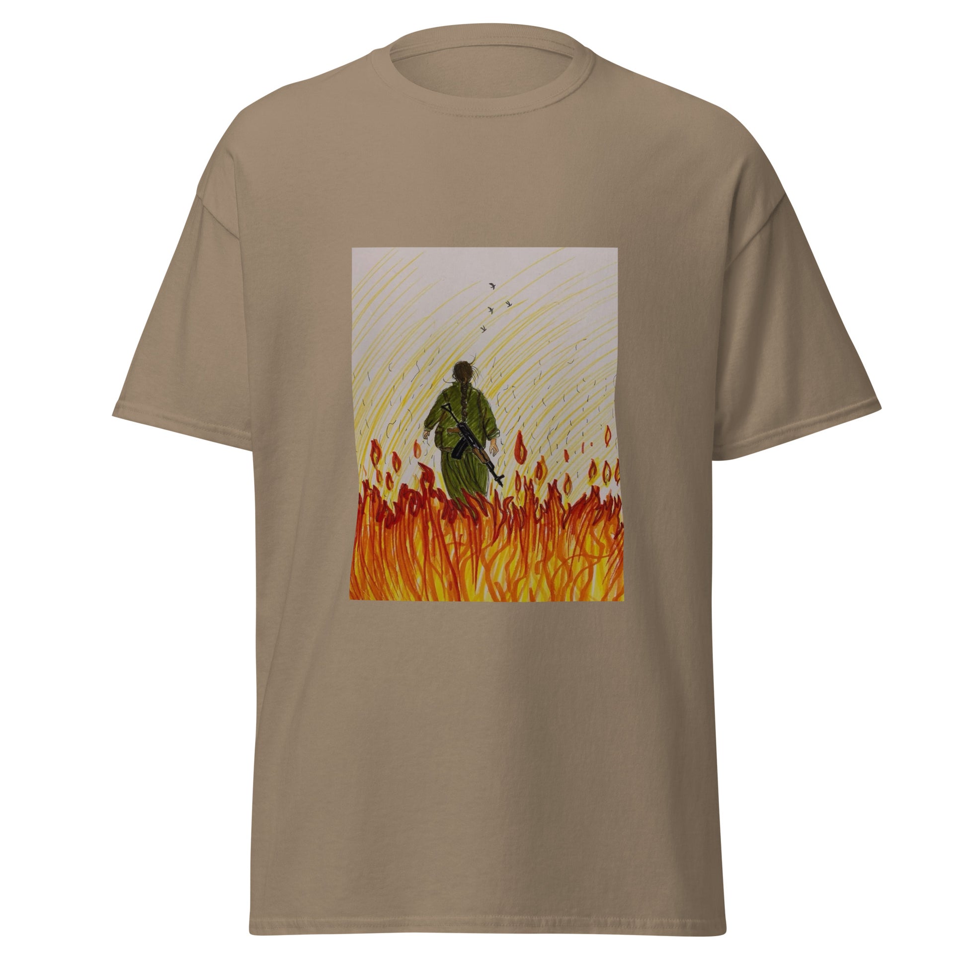 Gerilla T-Shirt | Kurdish Warrior Unisex Tee - Kurdish Identity T-Shirt | MarsoniPrint