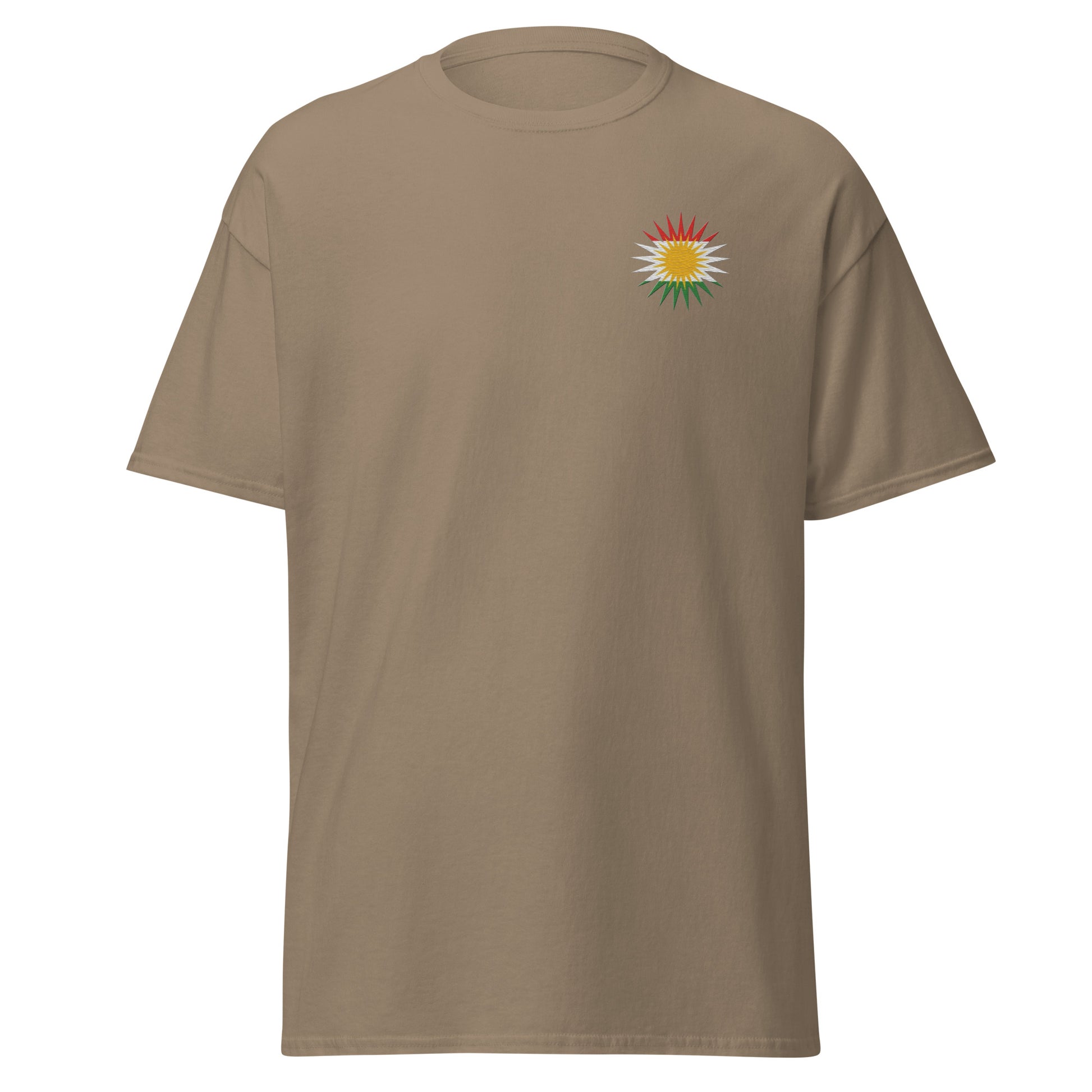 Kurdistan Flag Embroidered T-Shirt | Classic Unisex Tee - Kurdish Identity T-Shirt | MarsoniPrint