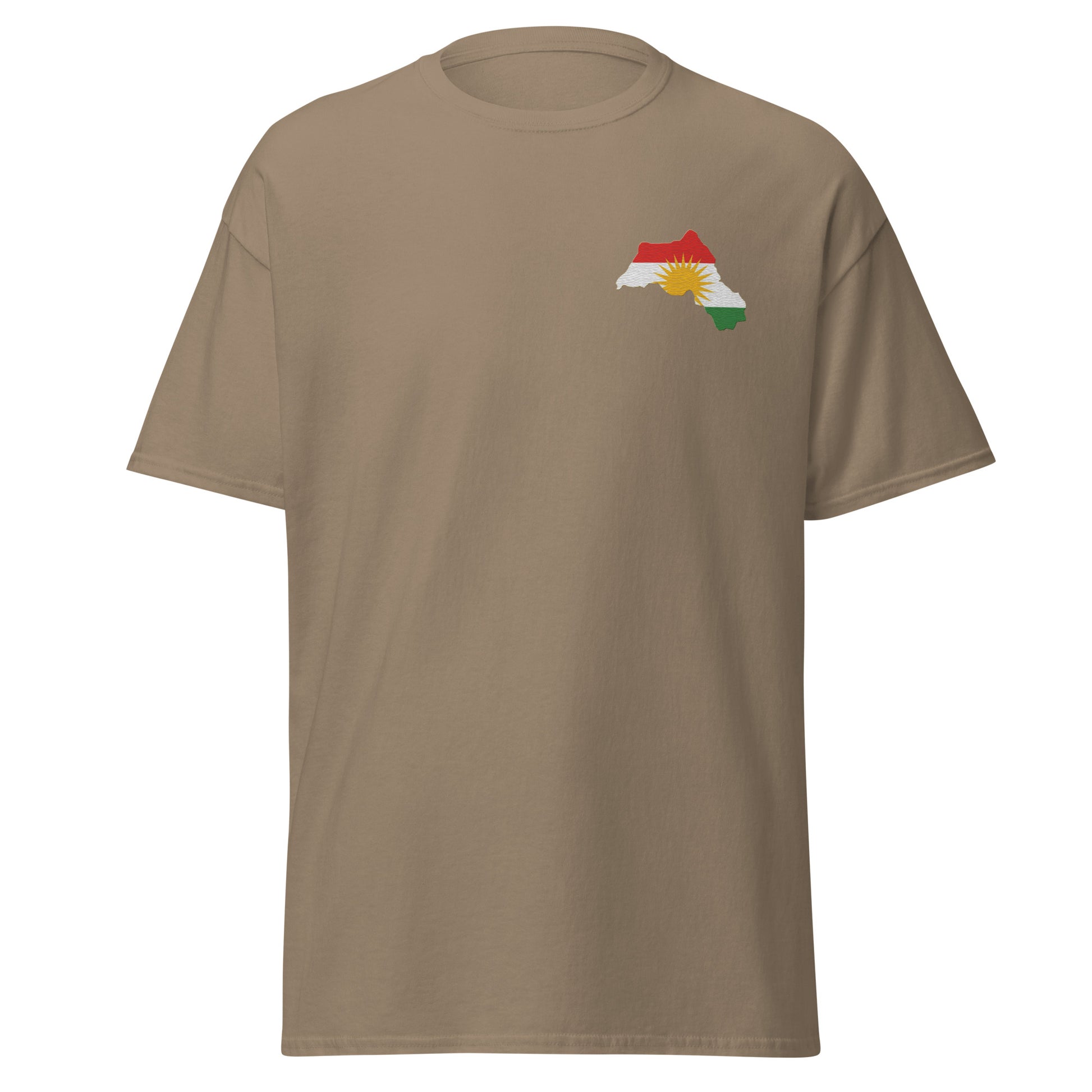 Kurdistan Map Embroidered T-Shirt | Kurdish Unisex Tee - Kurdish Identity T-Shirt | MarsoniPrint