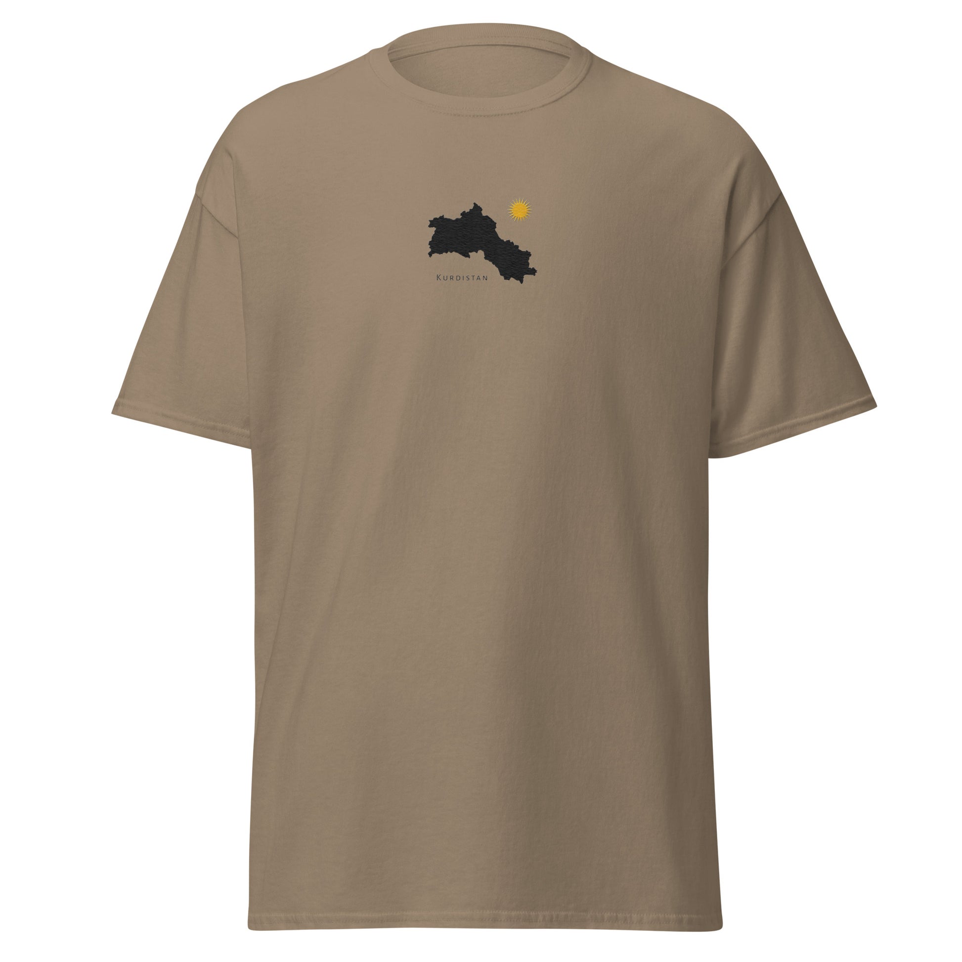 Kurdistan Map T-Shirt, Embroidered Classic Tee, MarsoniPrint - Kurdish Identity T-Shirt | MarsoniPrint