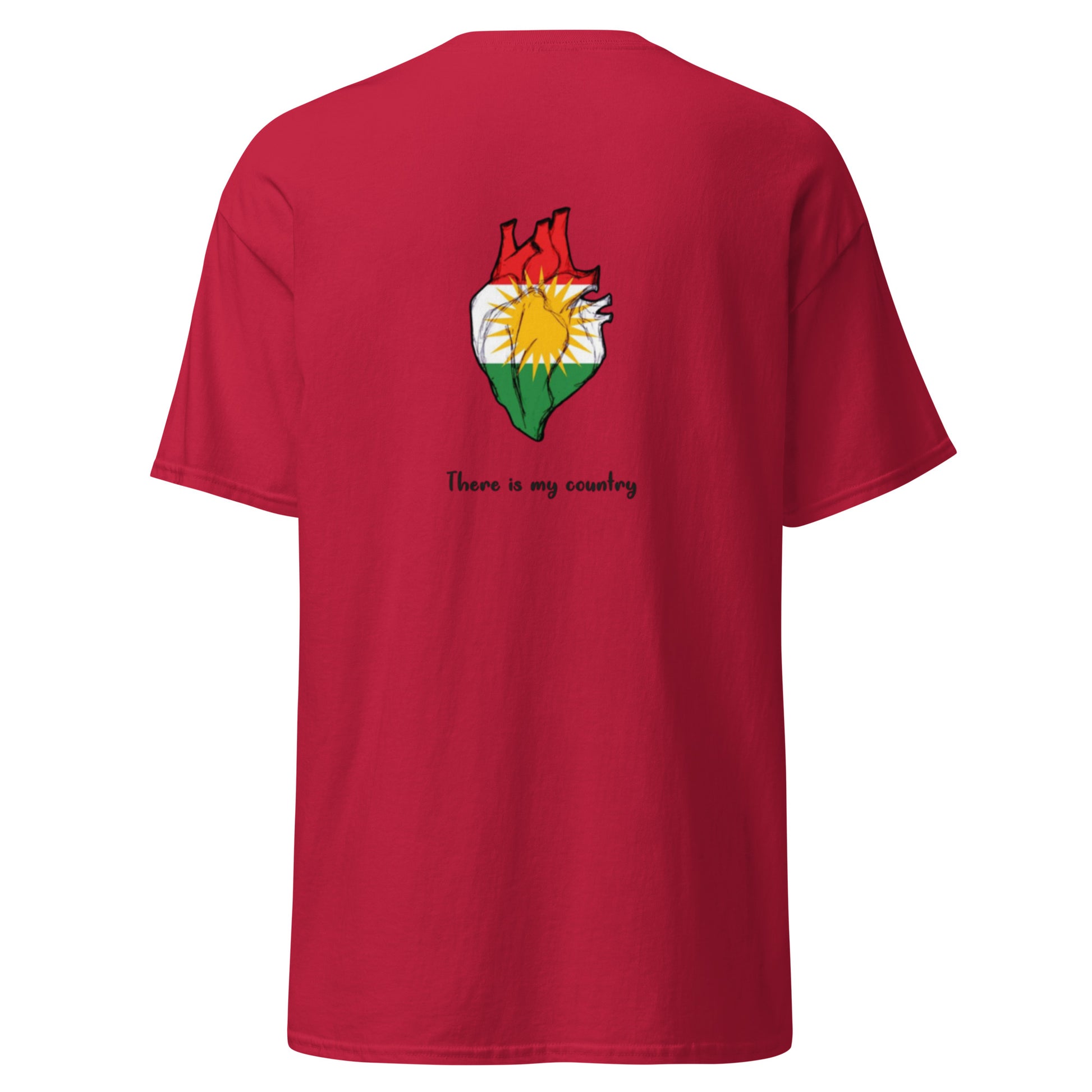 Kurdistan T-Shirt | Back Side Printing | Kurdish Unisex Tee - Kurdish Identity T-Shirt | MarsoniPrint