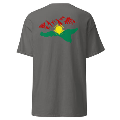 Kurdistan Mountains T-Shirt | Back Side Printing | Kurdish Tee - Kurdish Identity T-Shirt | MarsoniPrint