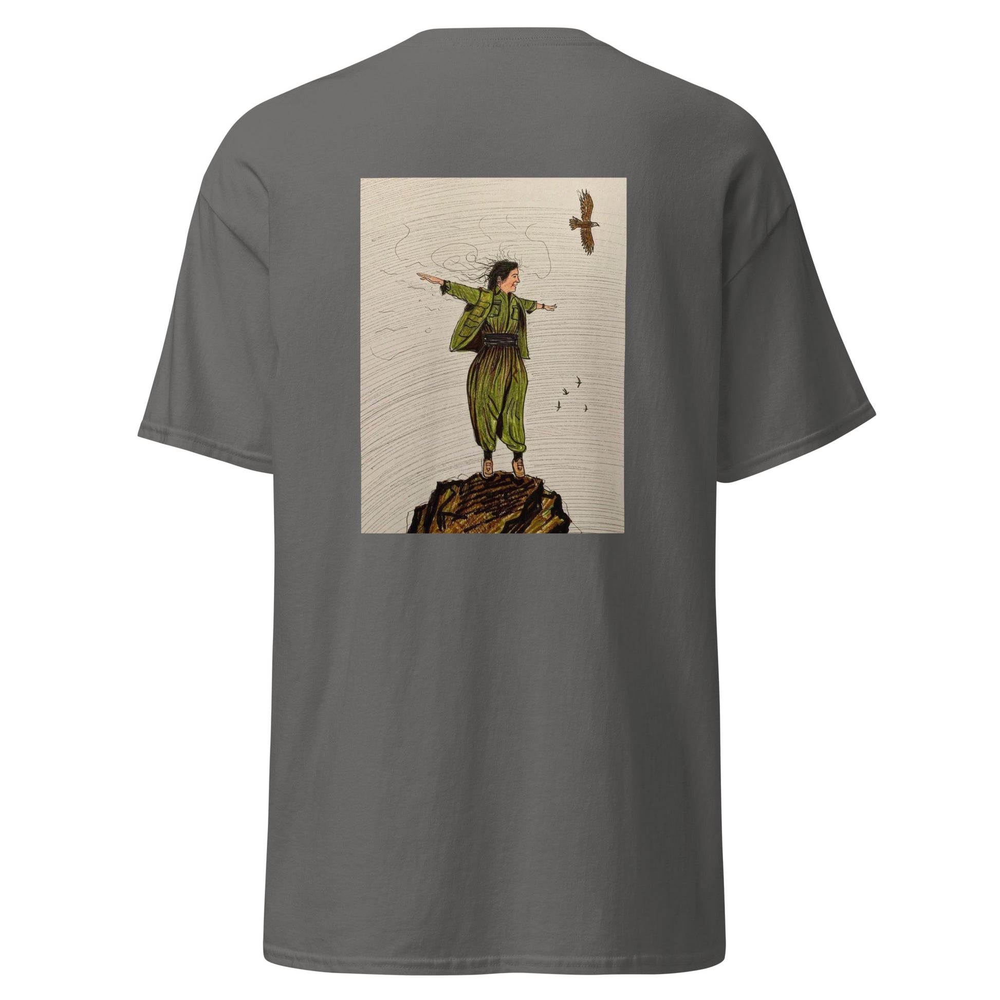 Kurdistan Gerilla T-Shirt | Back Side Printing | Kurdish Unisex Tee - Kurdish Identity T-Shirt | MarsoniPrint