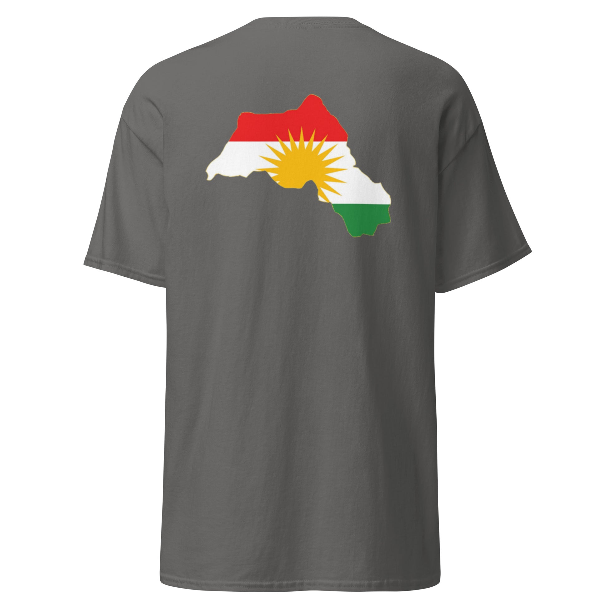 Kurdistan Map T-Shirt | Back Side Printing | Kurdish Unisex Tee - Kurdish Identity T-Shirt | MarsoniPrint