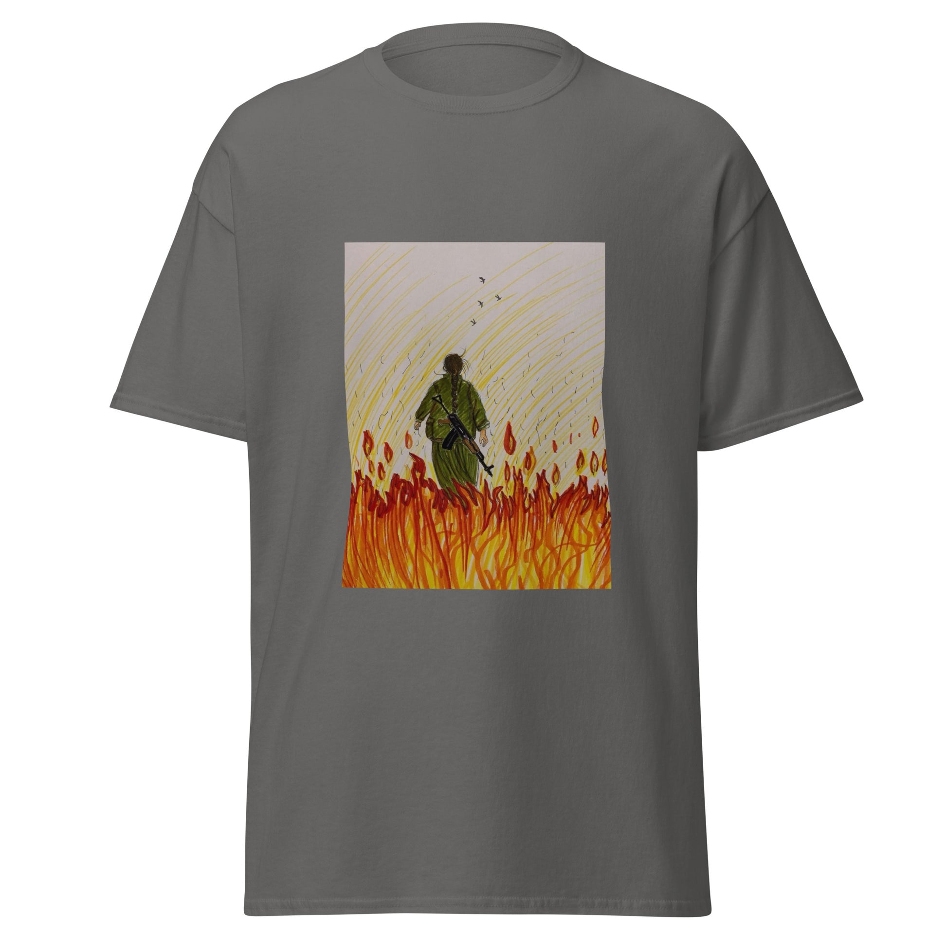 Gerilla T-Shirt | Kurdish Warrior Unisex Tee - Kurdish Identity T-Shirt | MarsoniPrint