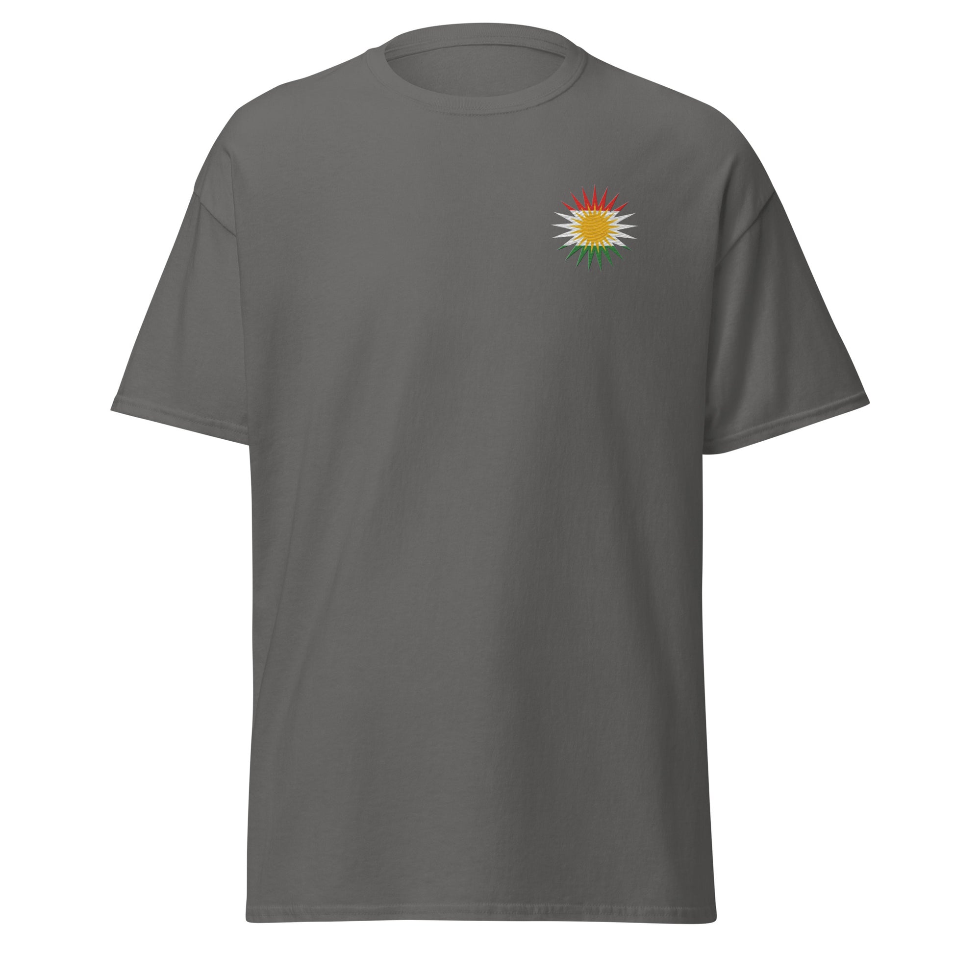 Kurdistan Flag Embroidered T-Shirt | Classic Unisex Tee - Kurdish Identity T-Shirt | MarsoniPrint