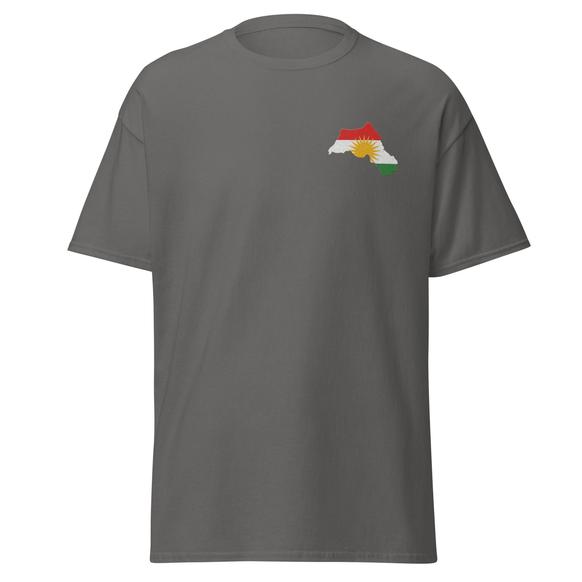 Kurdistan Map Embroidered T-Shirt | Kurdish Unisex Tee - Kurdish Identity T-Shirt | MarsoniPrint