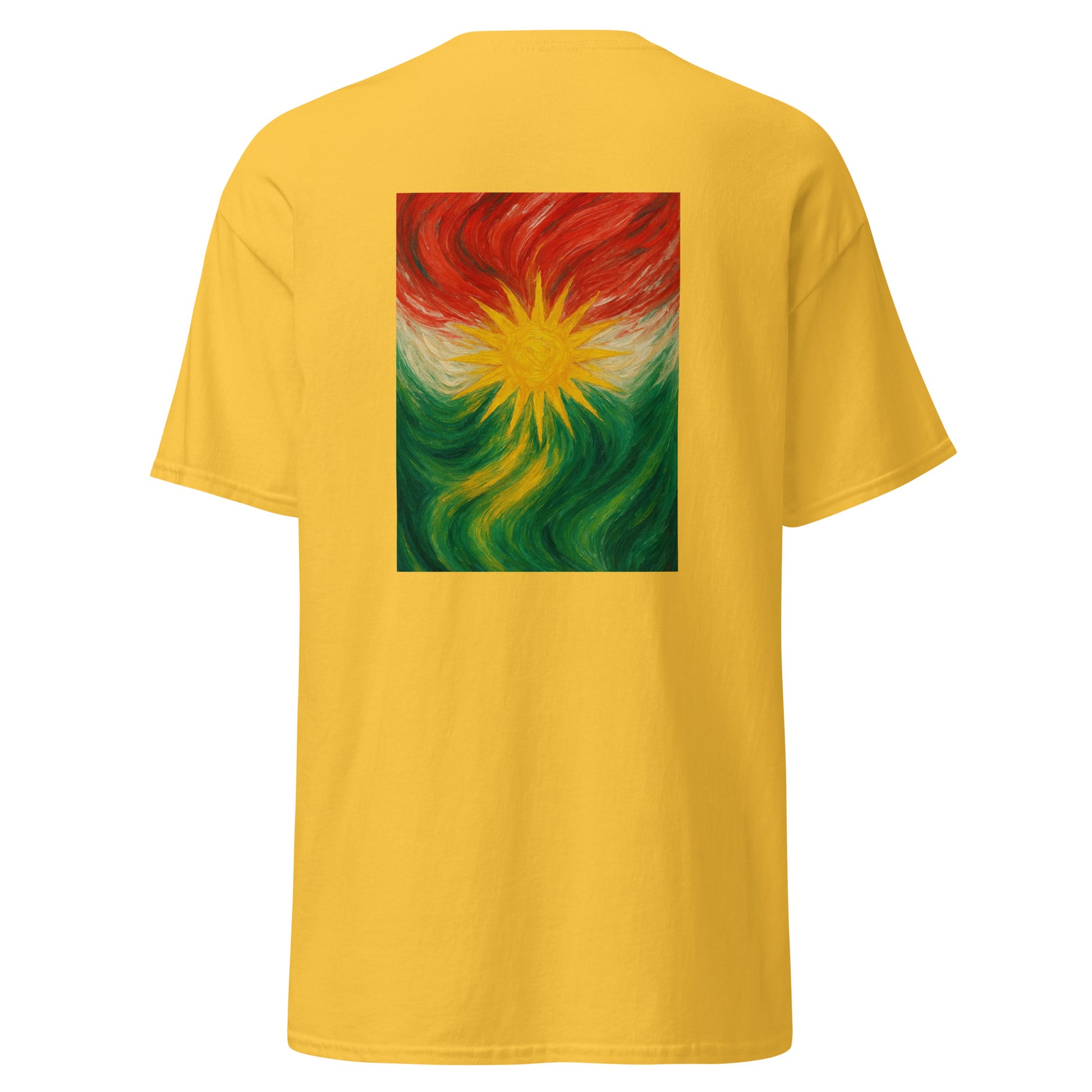 Kurdistan Flag T-Shirt | Special Design Back Side | Kurdish Tee - Kurdish Identity T-Shirt | MarsoniPrint