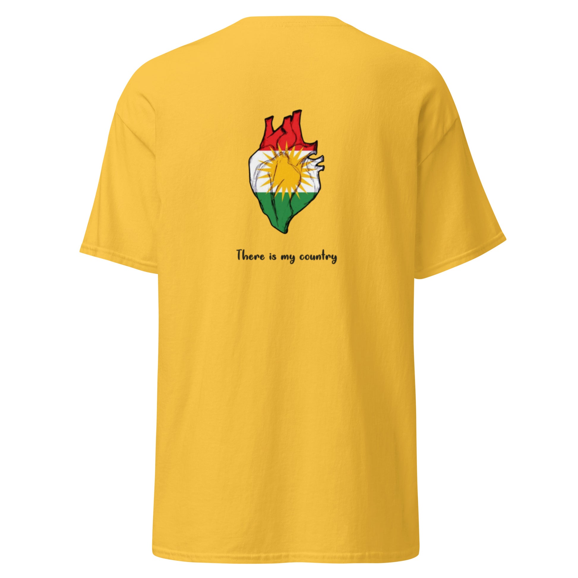 Kurdistan T-Shirt | Back Side Printing | Kurdish Unisex Tee - Kurdish Identity T-Shirt | MarsoniPrint