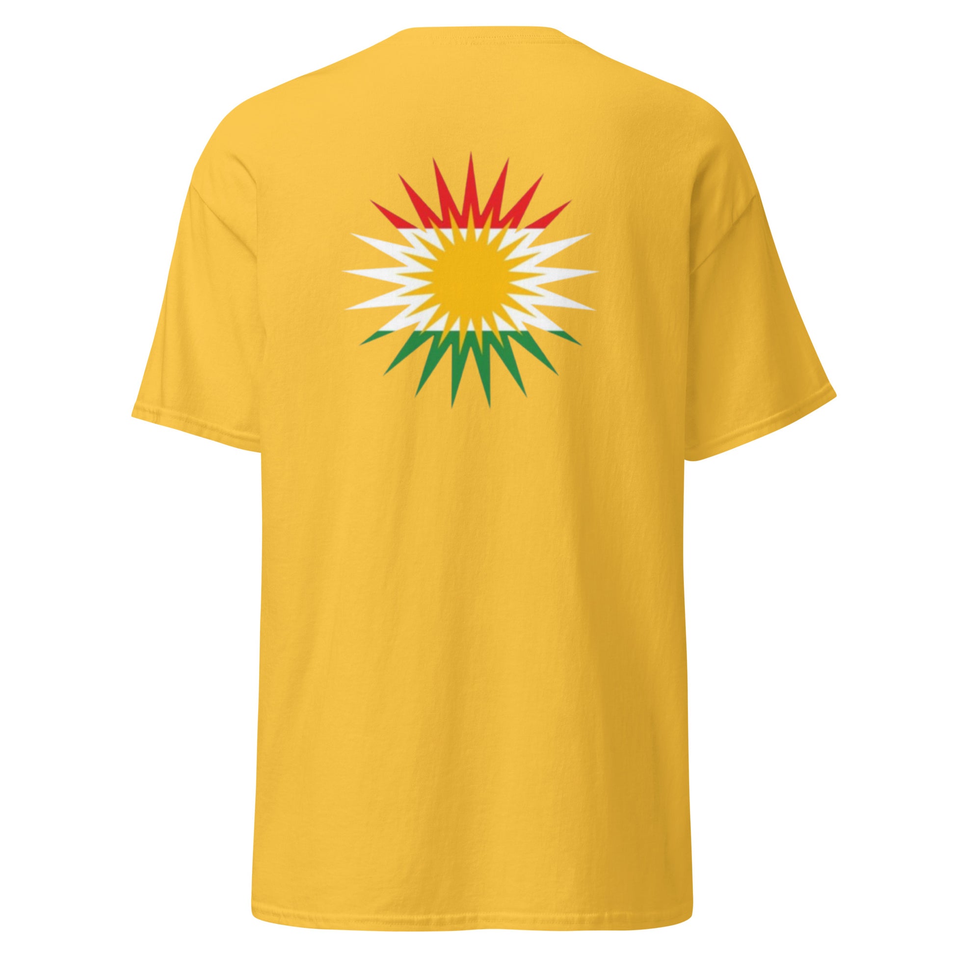 Kurdistan Roj T-Shirt | Back Side Printing | Kurdish Unisex Tee - Kurdish Identity T-Shirt | MarsoniPrint