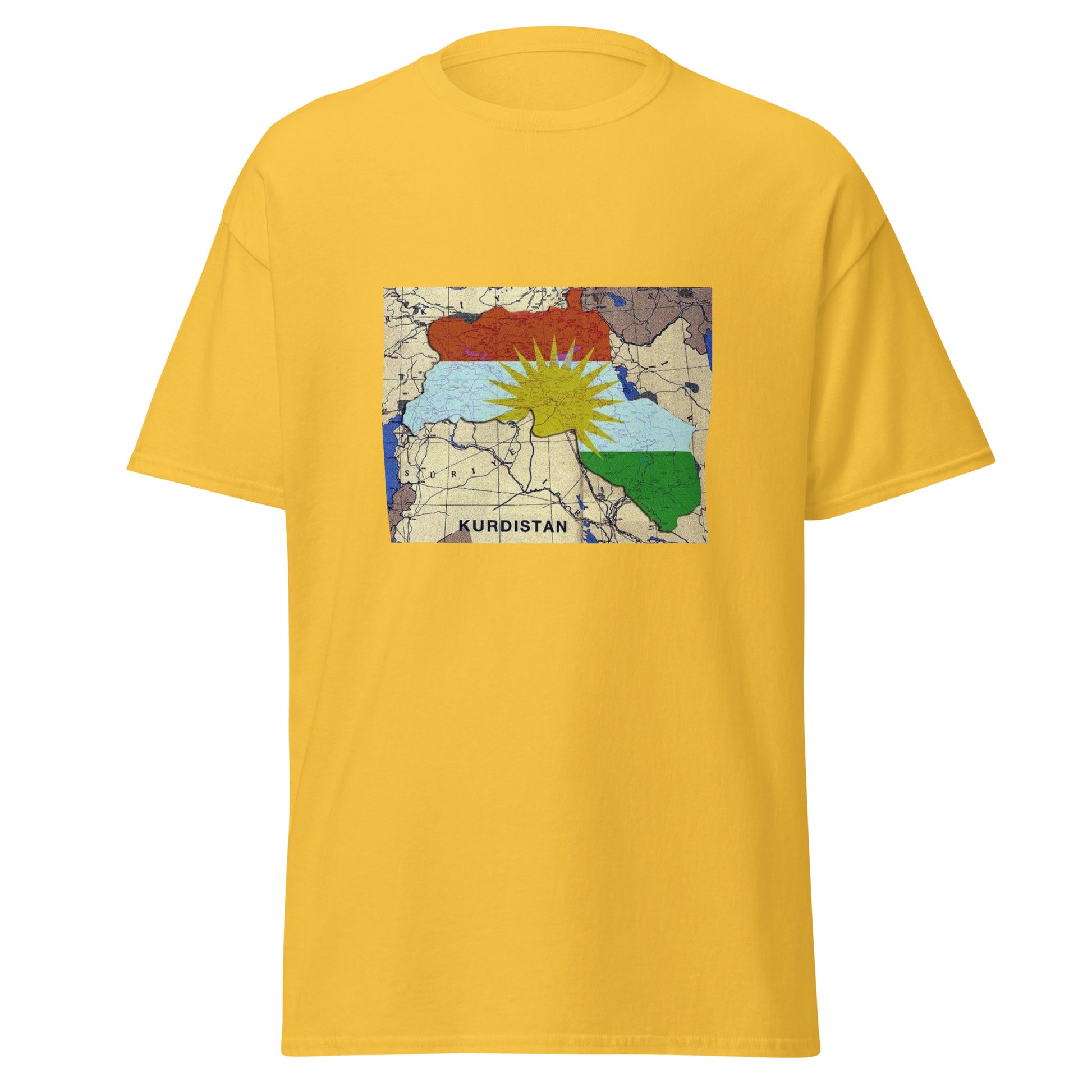 Kurdistan Map T-Shirt | Premium Design | Kurdish Unisex Tee - Kurdish Identity T-Shirt | MarsoniPrint