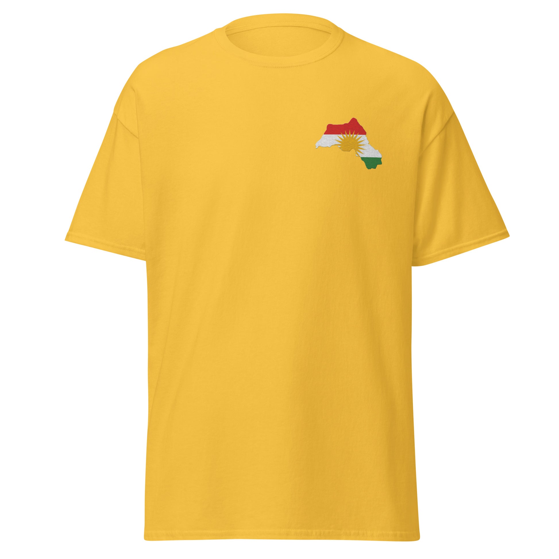 Kurdistan Map Embroidered T-Shirt | Kurdish Unisex Tee - Kurdish Identity T-Shirt | MarsoniPrint