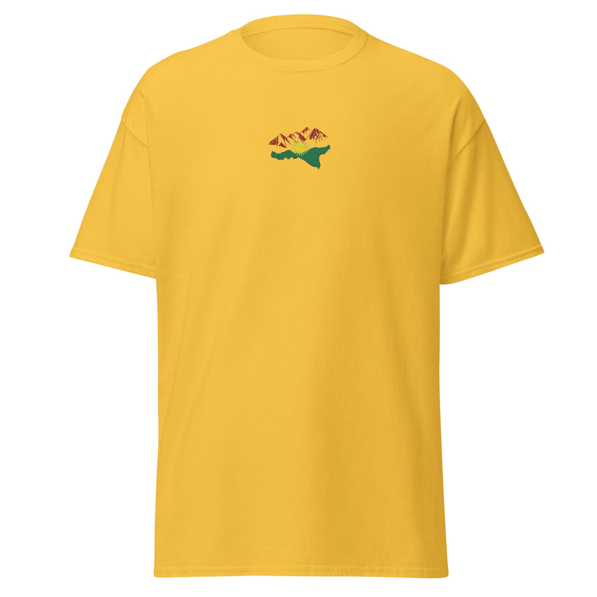 Kurdistan Mountains Embroidered T-Shirt, MarsoniPrint - Kurdish Identity T-Shirt | MarsoniPrint