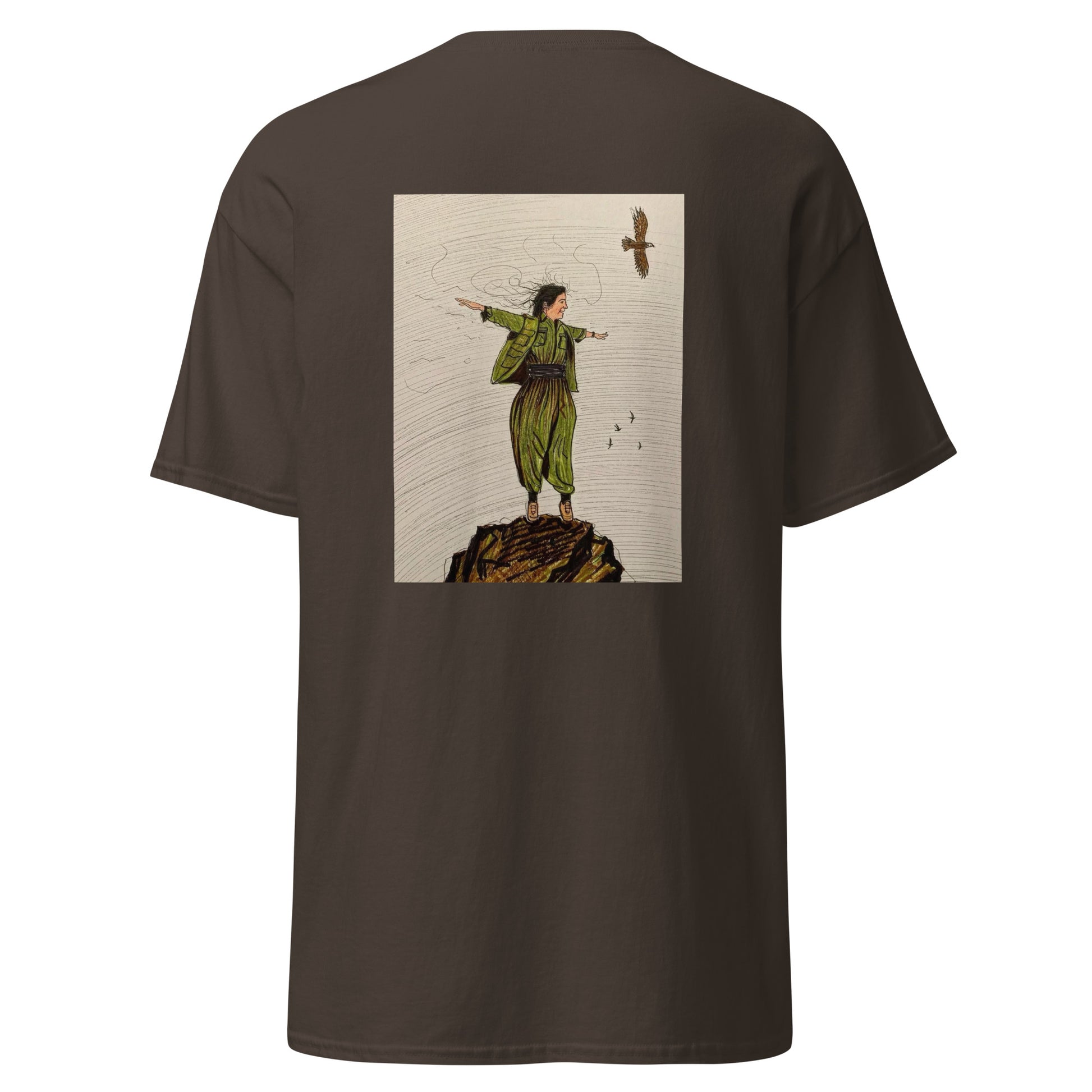 Kurdistan Gerilla T-Shirt | Back Side Printing | Kurdish Unisex Tee - Kurdish Identity T-Shirt | MarsoniPrint