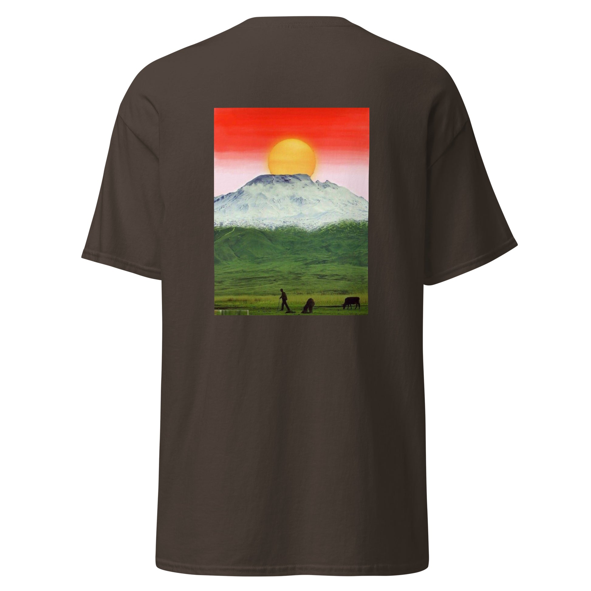 Kurdistan Mountains & Roj T-Shirt | Back Side Printing | Kurdish Tee - Kurdish Identity T-Shirt | MarsoniPrint