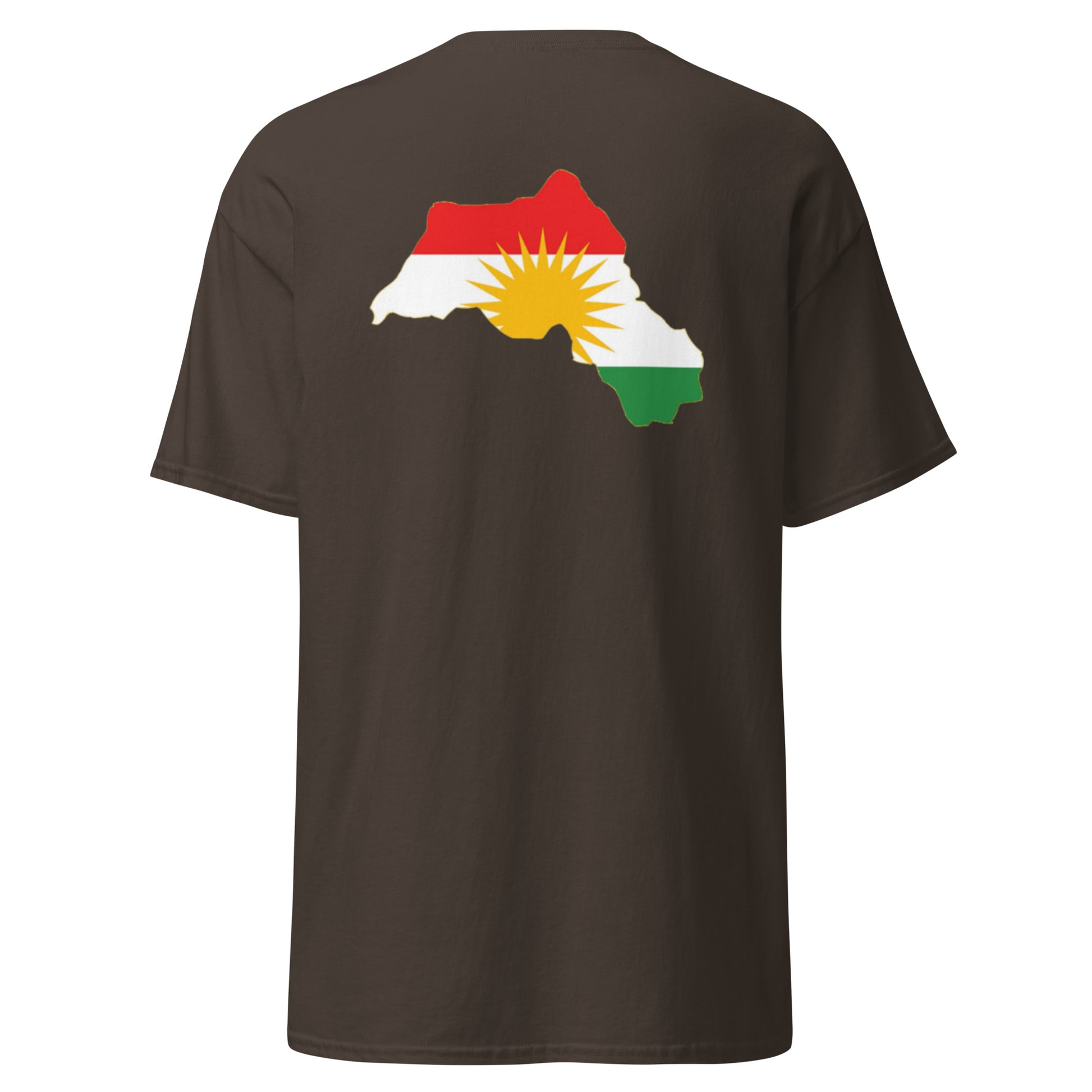 Kurdistan Map T-Shirt | Back Side Printing | Kurdish Unisex Tee - Kurdish Identity T-Shirt | MarsoniPrint