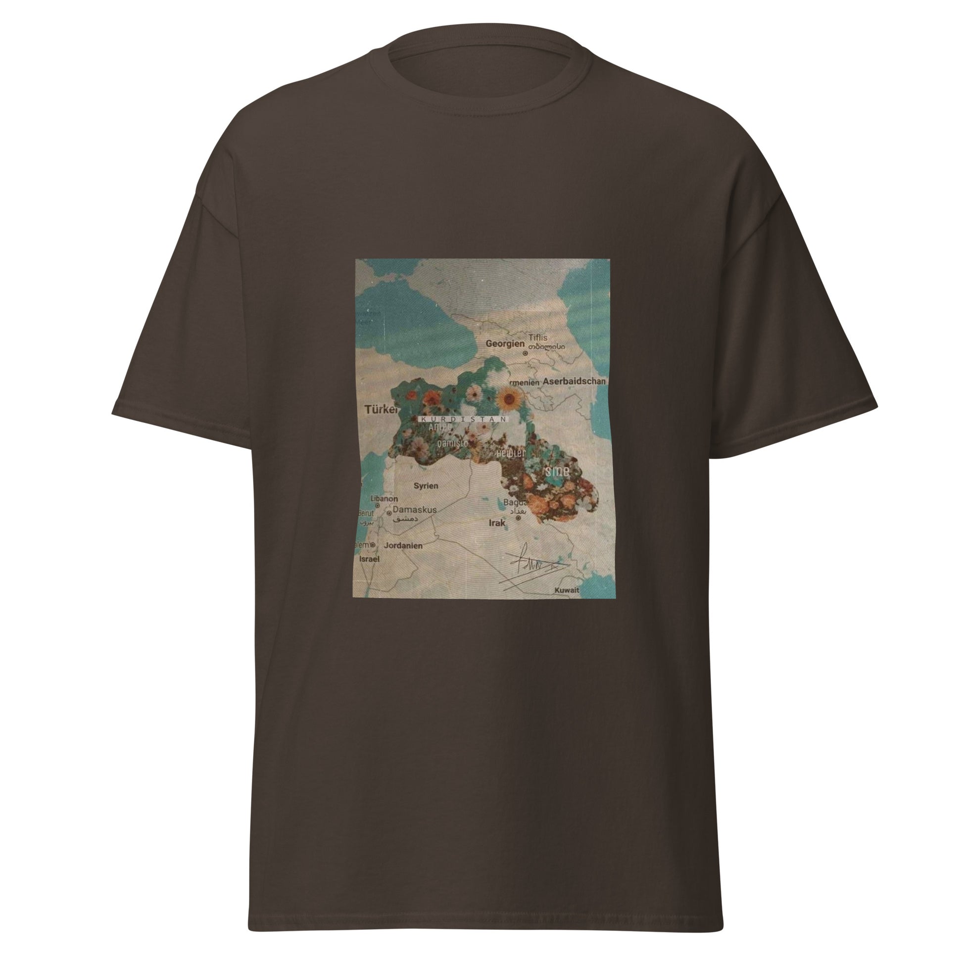 Kurdistan Map T-Shirt | Kurdish Pride Unisex Tee - Kurdish Identity T-Shirt | MarsoniPrint