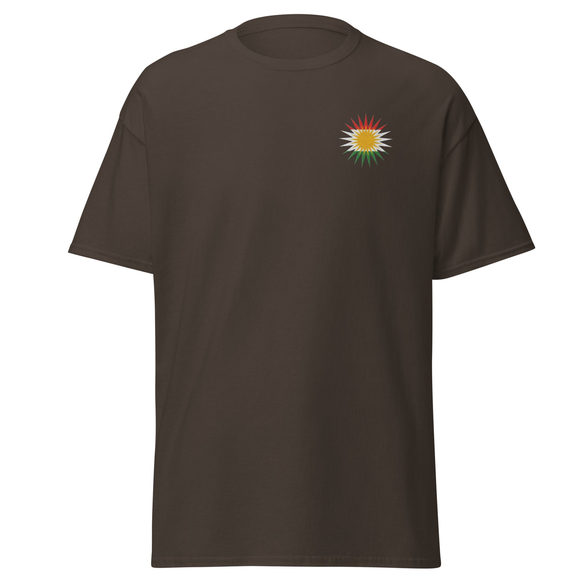 Kurdistan Flag Embroidered T-Shirt | Classic Unisex Tee - Kurdish Identity T-Shirt | MarsoniPrint