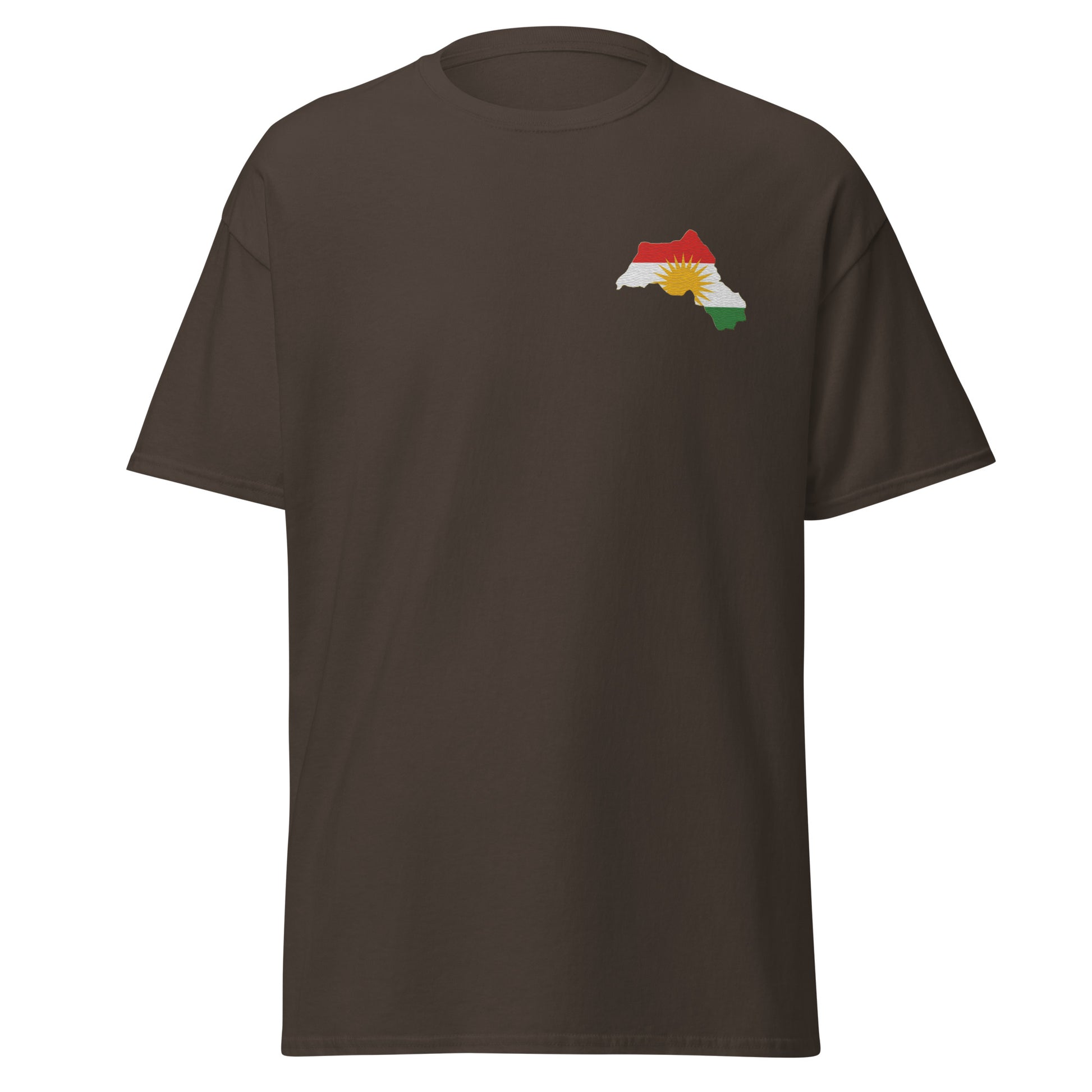 Kurdistan Map Embroidered T-Shirt | Kurdish Unisex Tee - Kurdish Identity T-Shirt | MarsoniPrint