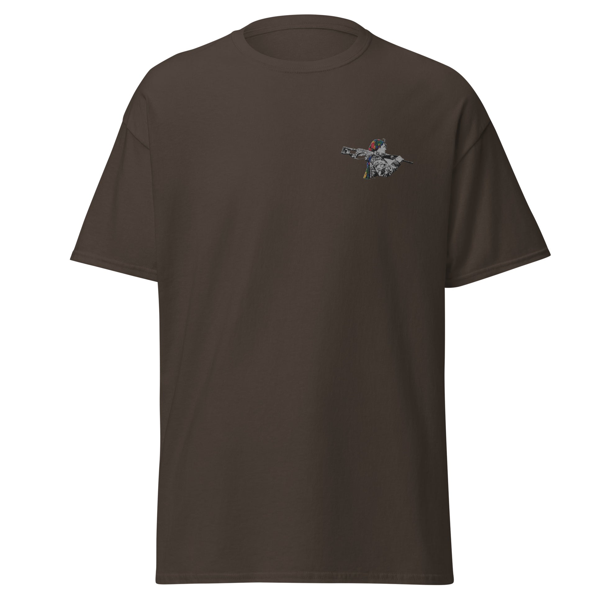 Kurdish Woman Fighter Embroidered T-Shirt | Unisex Tee - Kurdish Identity T-Shirt | MarsoniPrint