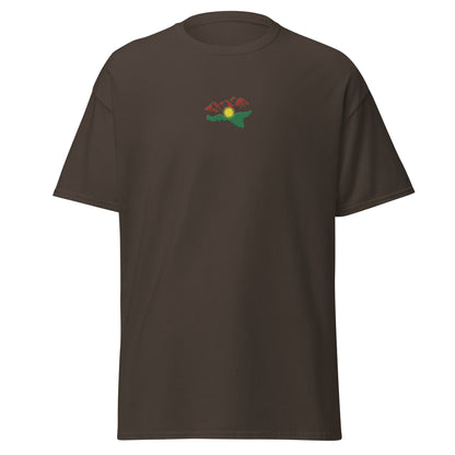 Kurdistan Mountains Embroidered T-Shirt, MarsoniPrint - Kurdish Identity T-Shirt | MarsoniPrint