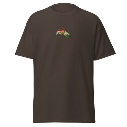 Kurdistan Flag Embroidered T-Shirt | Kurdish Unisex Tee - Kurdish Identity T-Shirt | MarsoniPrint