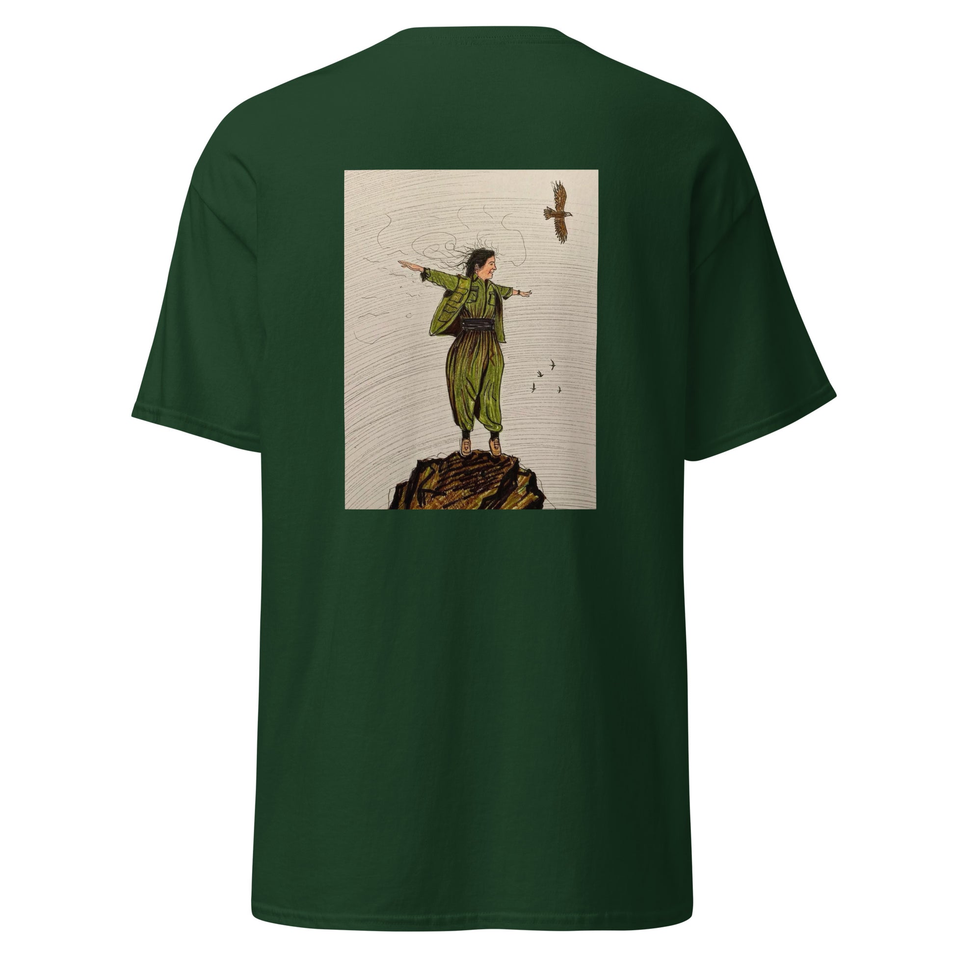 Kurdistan Gerilla T-Shirt | Back Side Printing | Kurdish Unisex Tee - Kurdish Identity T-Shirt | MarsoniPrint
