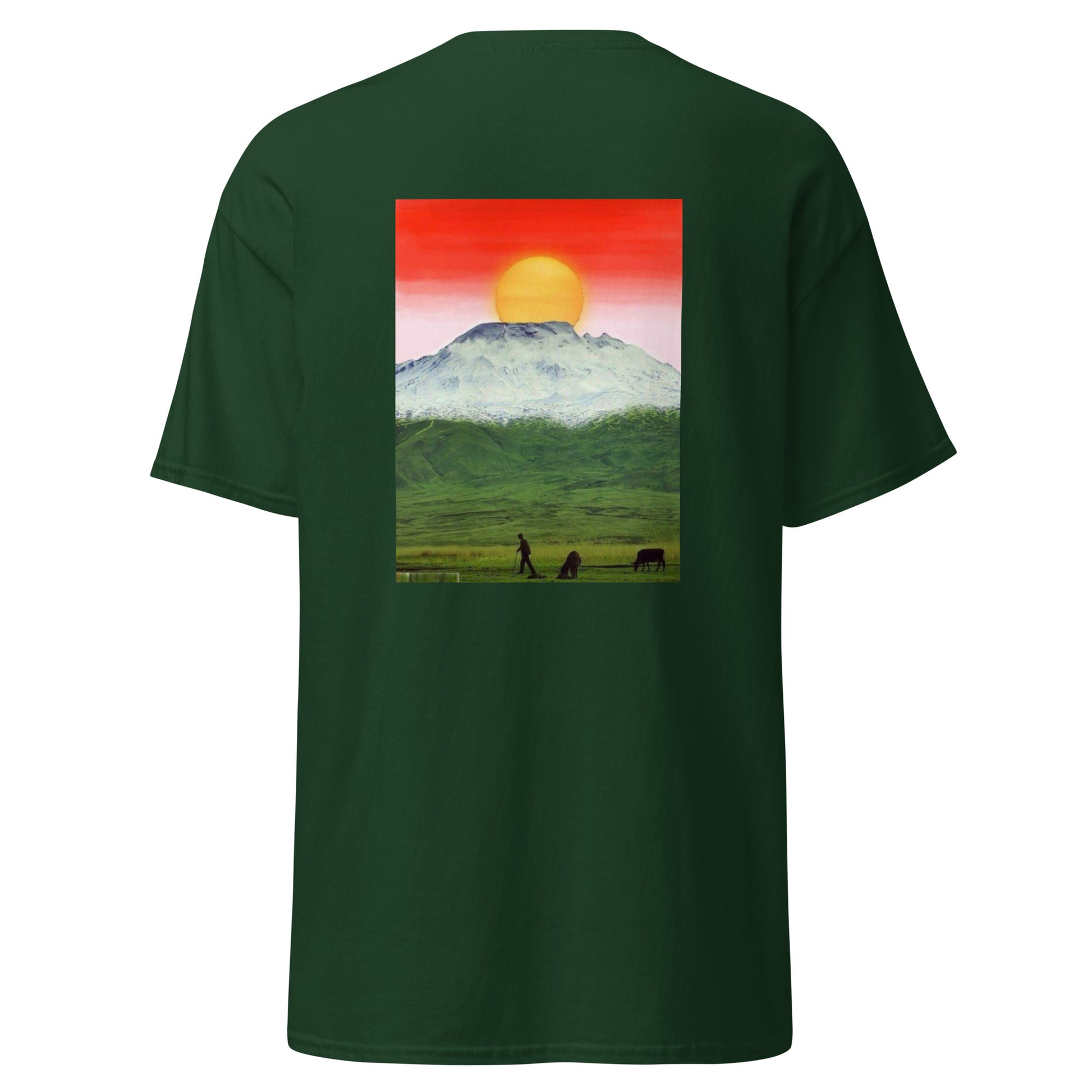 Kurdistan Mountains & Roj T-Shirt | Back Side Printing | Kurdish Tee - Kurdish Identity T-Shirt | MarsoniPrint