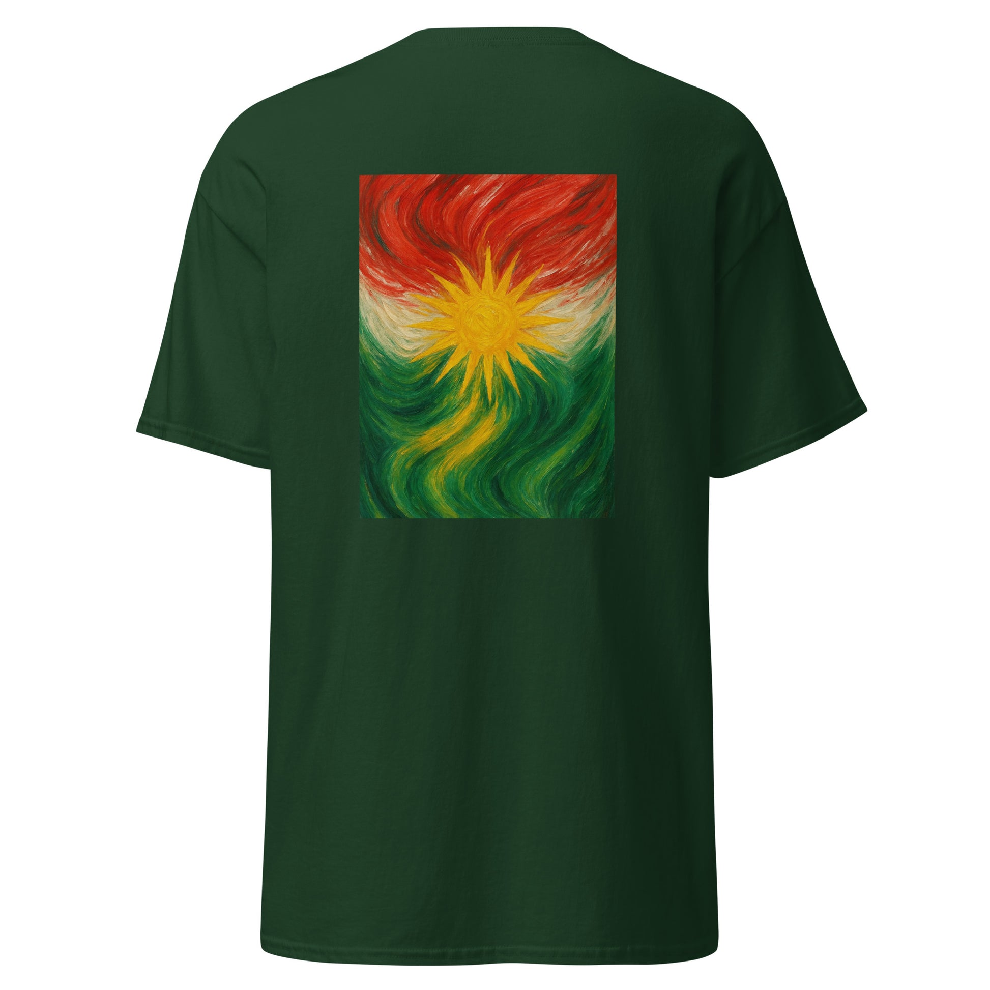 Kurdistan Flag T-Shirt | Special Design Back Side | Kurdish Tee - Kurdish Identity T-Shirt | MarsoniPrint