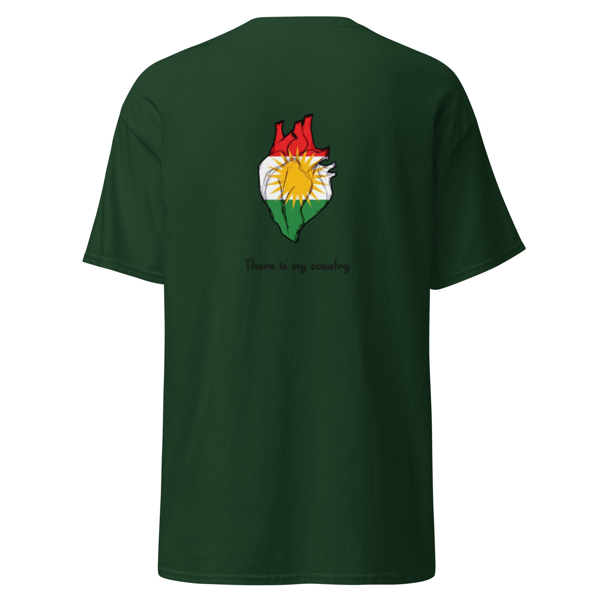Kurdistan T-Shirt | Back Side Printing | Kurdish Unisex Tee - Kurdish Identity T-Shirt | MarsoniPrint