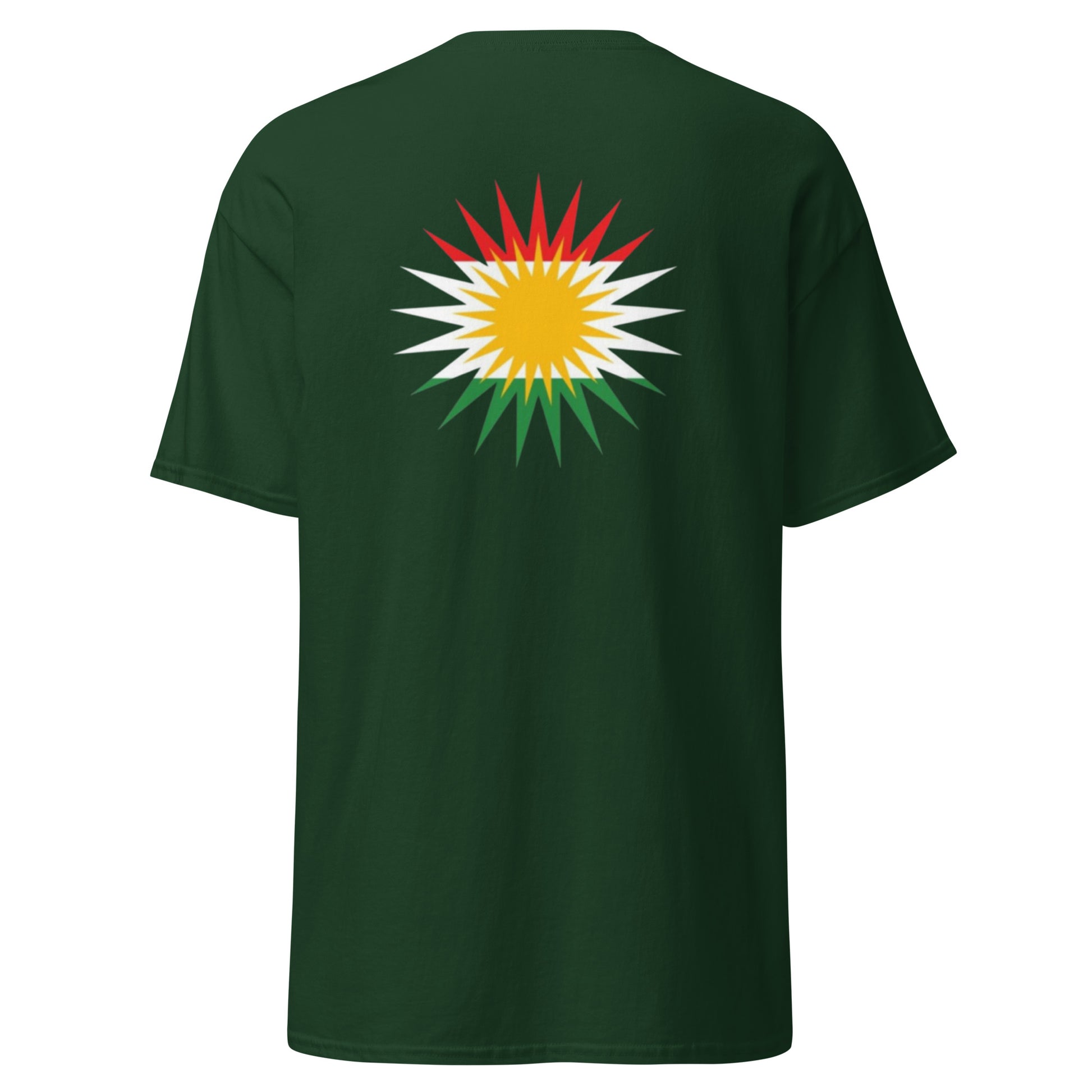 Kurdistan Roj T-Shirt | Back Side Printing | Kurdish Unisex Tee - Kurdish Identity T-Shirt | MarsoniPrint