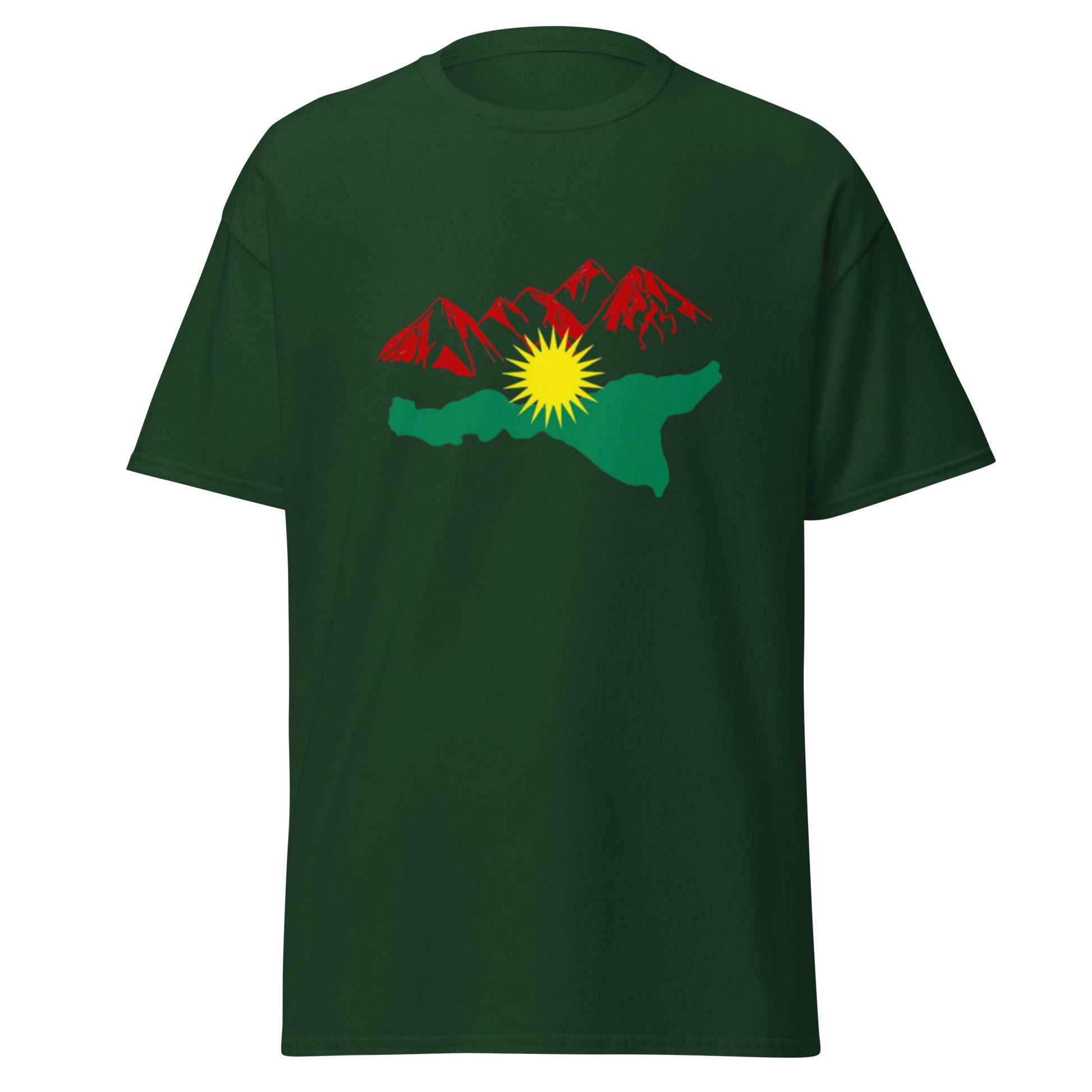 Kurdistan Mountains T-Shirt | Kurdish Nature Unisex Tee - Kurdish Identity T-Shirt | MarsoniPrint
