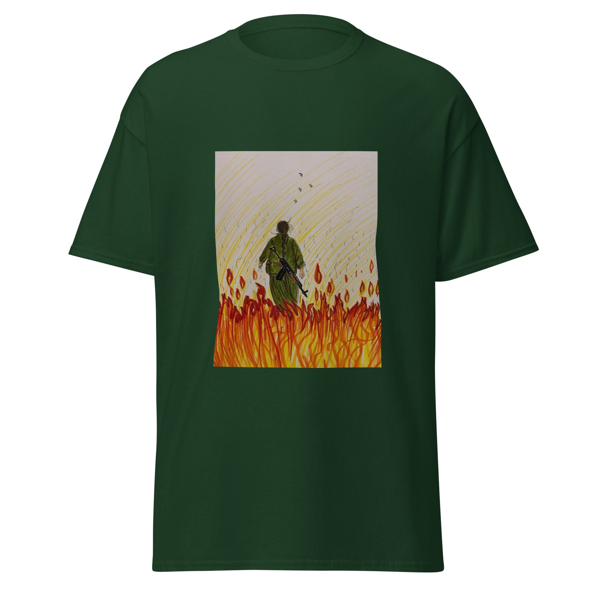 Gerilla T-Shirt | Kurdish Warrior Unisex Tee - Kurdish Identity T-Shirt | MarsoniPrint