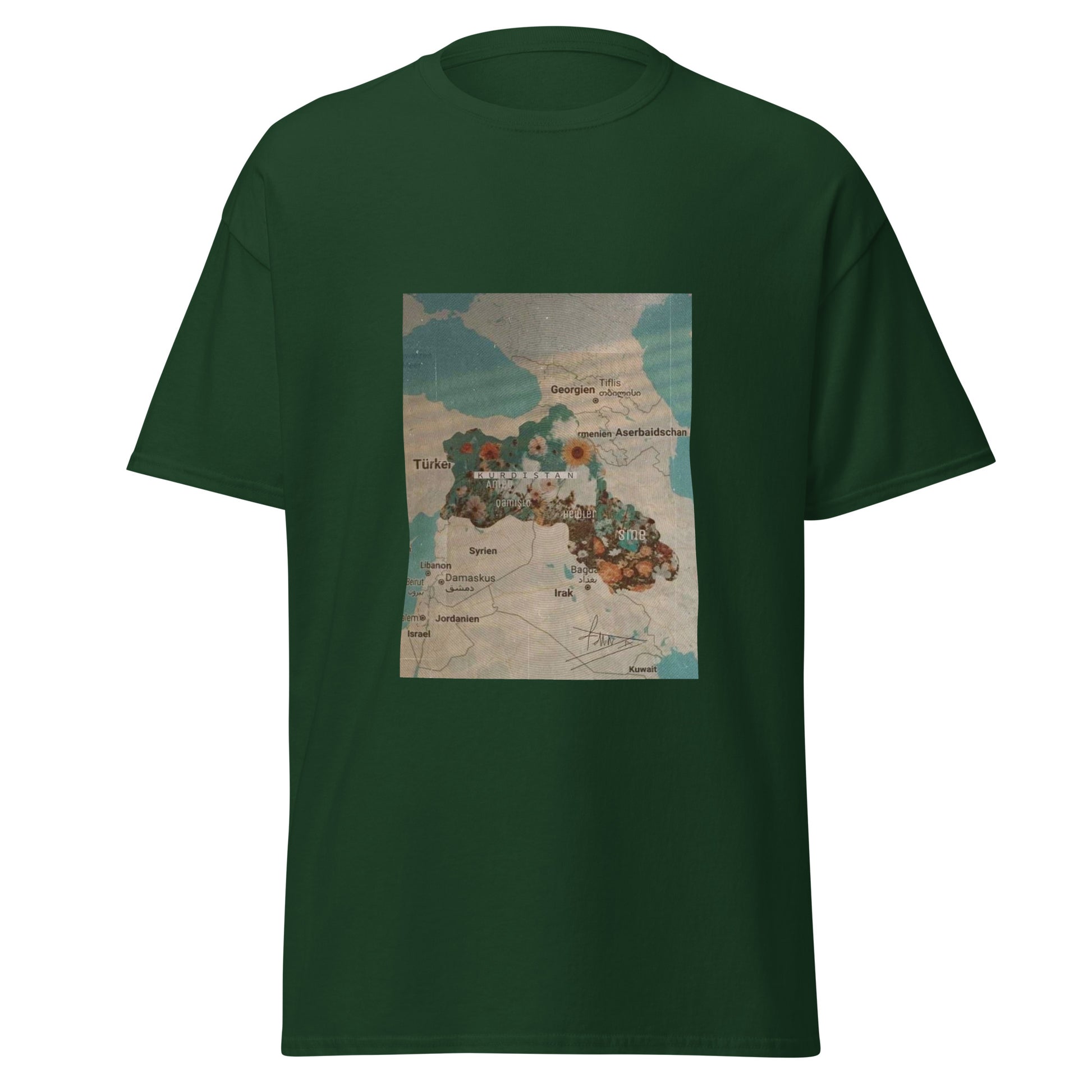 Kurdistan Map T-Shirt | Kurdish Pride Unisex Tee - Kurdish Identity T-Shirt | MarsoniPrint