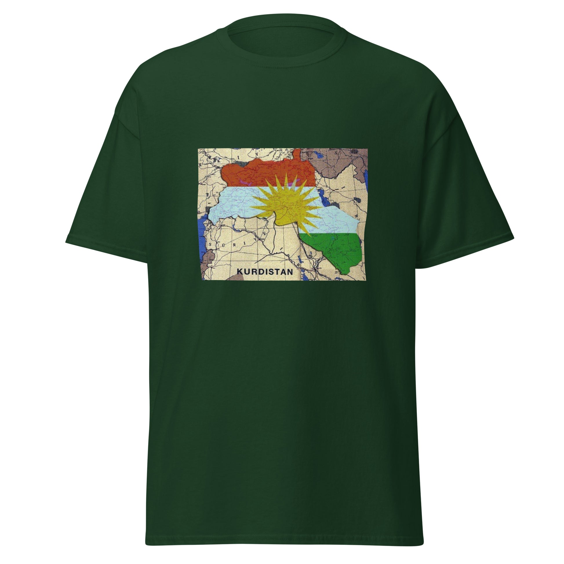 Kurdistan Map T-Shirt | Premium Design | Kurdish Unisex Tee - Kurdish Identity T-Shirt | MarsoniPrint