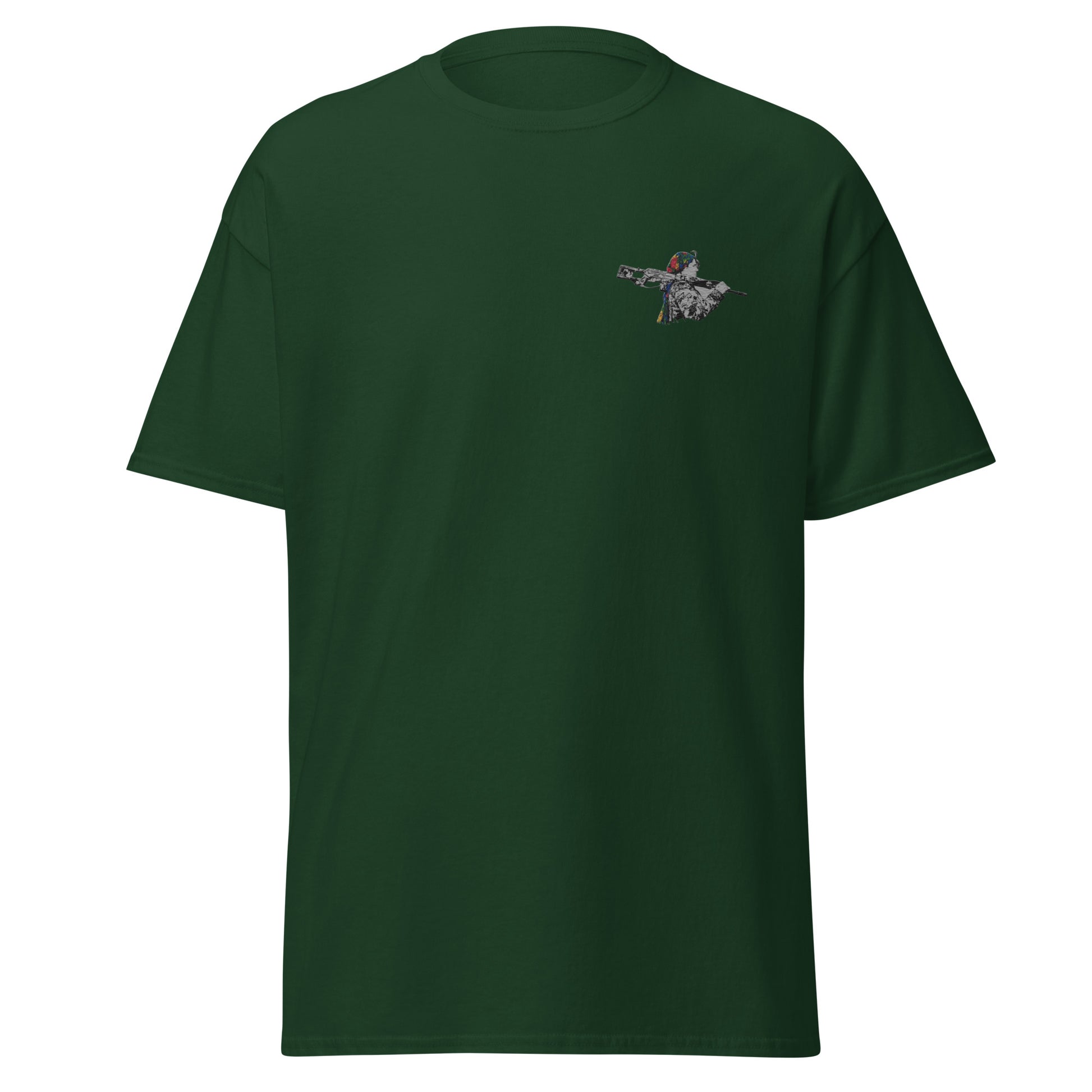 Kurdish Woman Fighter Embroidered T-Shirt | Unisex Tee - Kurdish Identity T-Shirt | MarsoniPrint