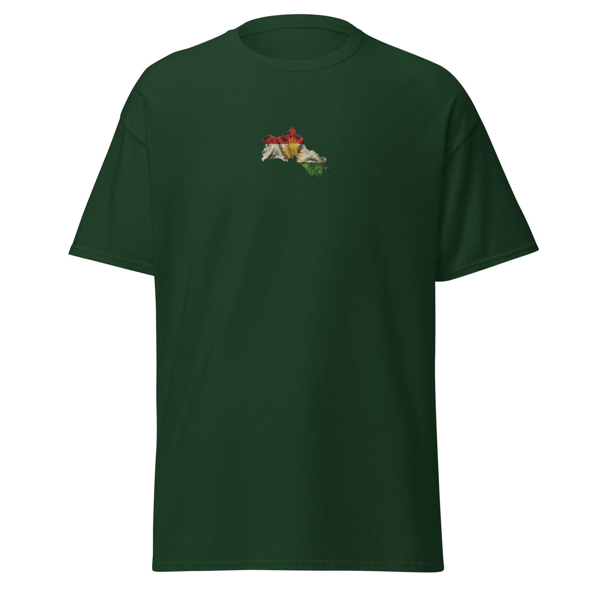 Kurdistan Flag Embroidered T-Shirt | Kurdish Unisex Tee - Kurdish Identity T-Shirt | MarsoniPrint