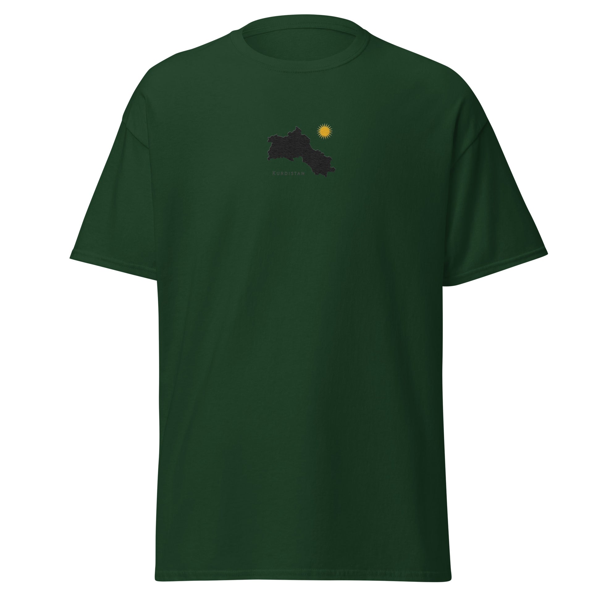Kurdistan Map T-Shirt, Embroidered Classic Tee, MarsoniPrint - Kurdish Identity T-Shirt | MarsoniPrint