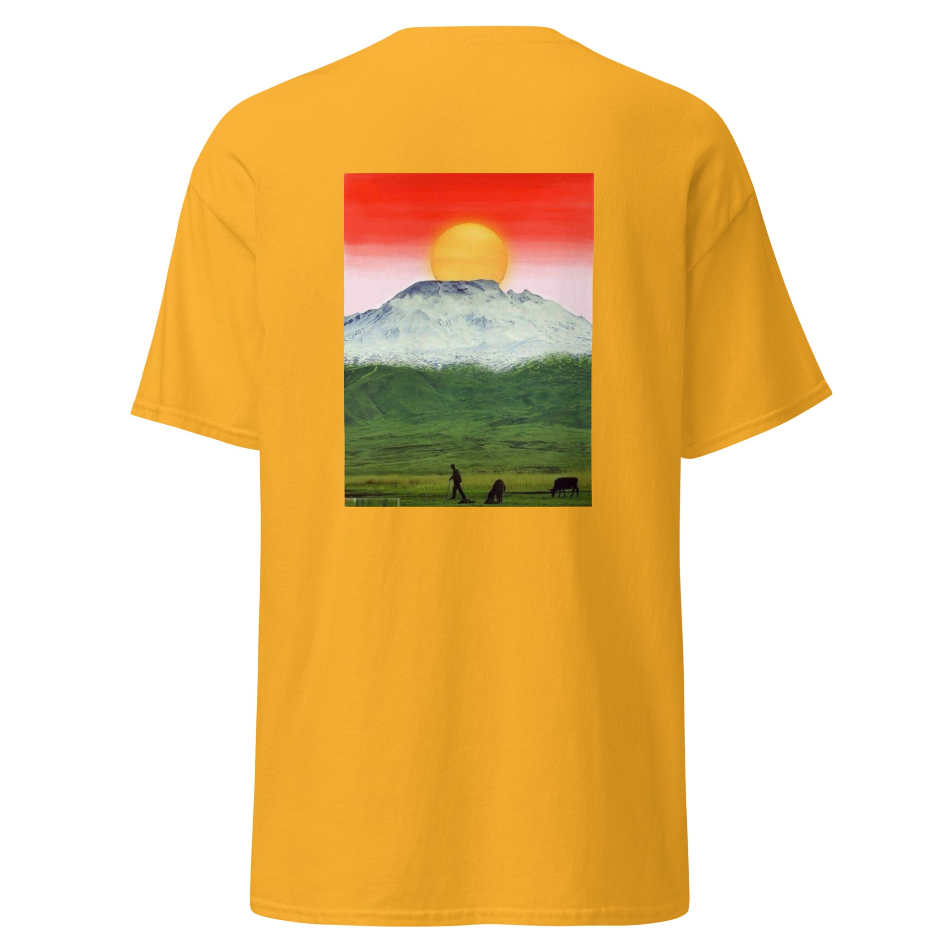 Kurdistan Mountains & Roj T-Shirt | Back Side Printing | Kurdish Tee - Kurdish Identity T-Shirt | MarsoniPrint