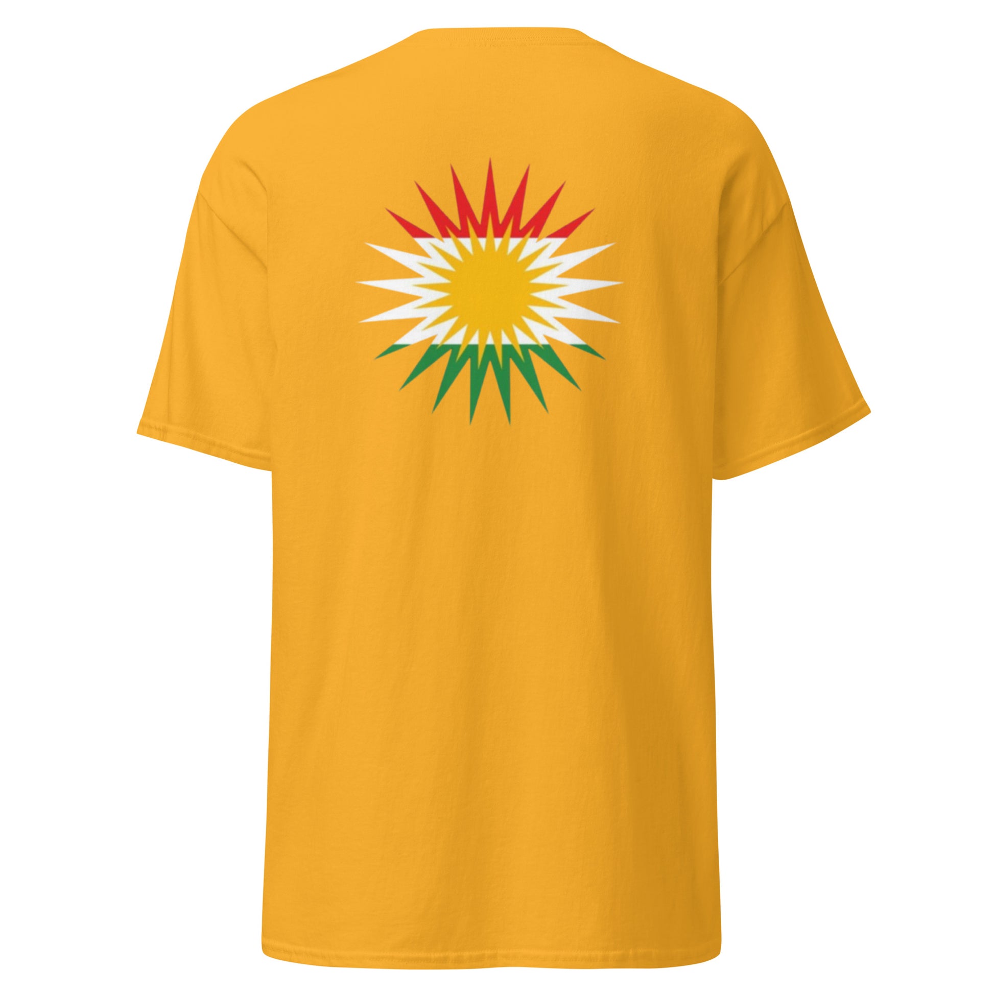 Kurdistan Roj T-Shirt | Back Side Printing | Kurdish Unisex Tee - Kurdish Identity T-Shirt | MarsoniPrint