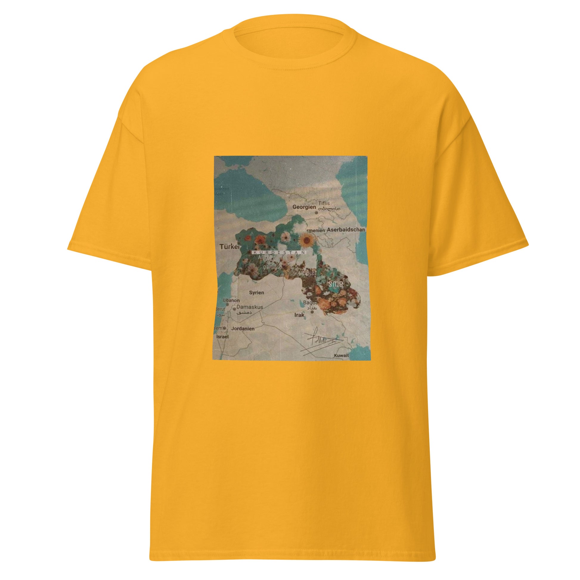 Kurdistan Map T-Shirt | Kurdish Pride Unisex Tee - Kurdish Identity T-Shirt | MarsoniPrint