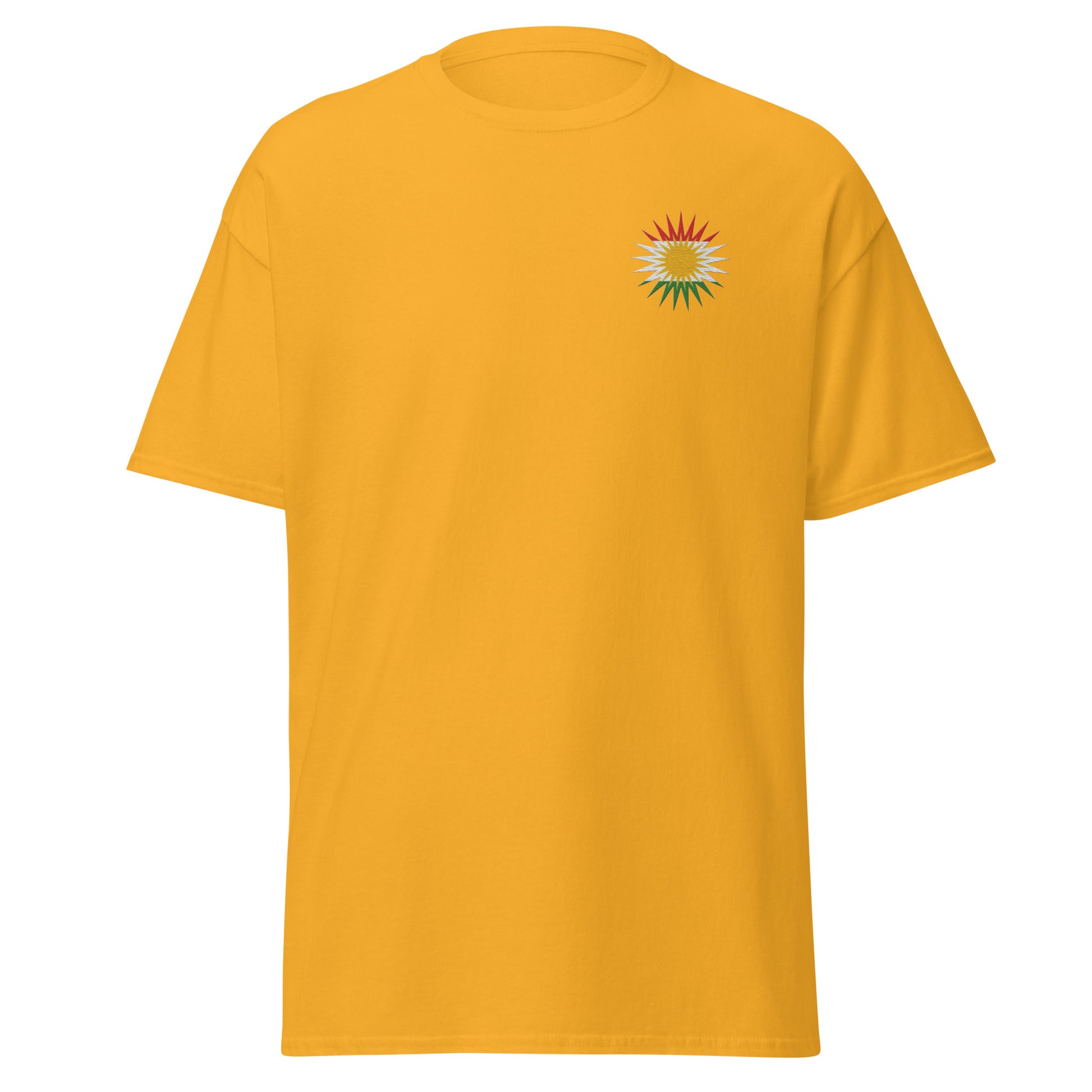 Kurdistan Flag Embroidered T-Shirt | Classic Unisex Tee - Kurdish Identity T-Shirt | MarsoniPrint